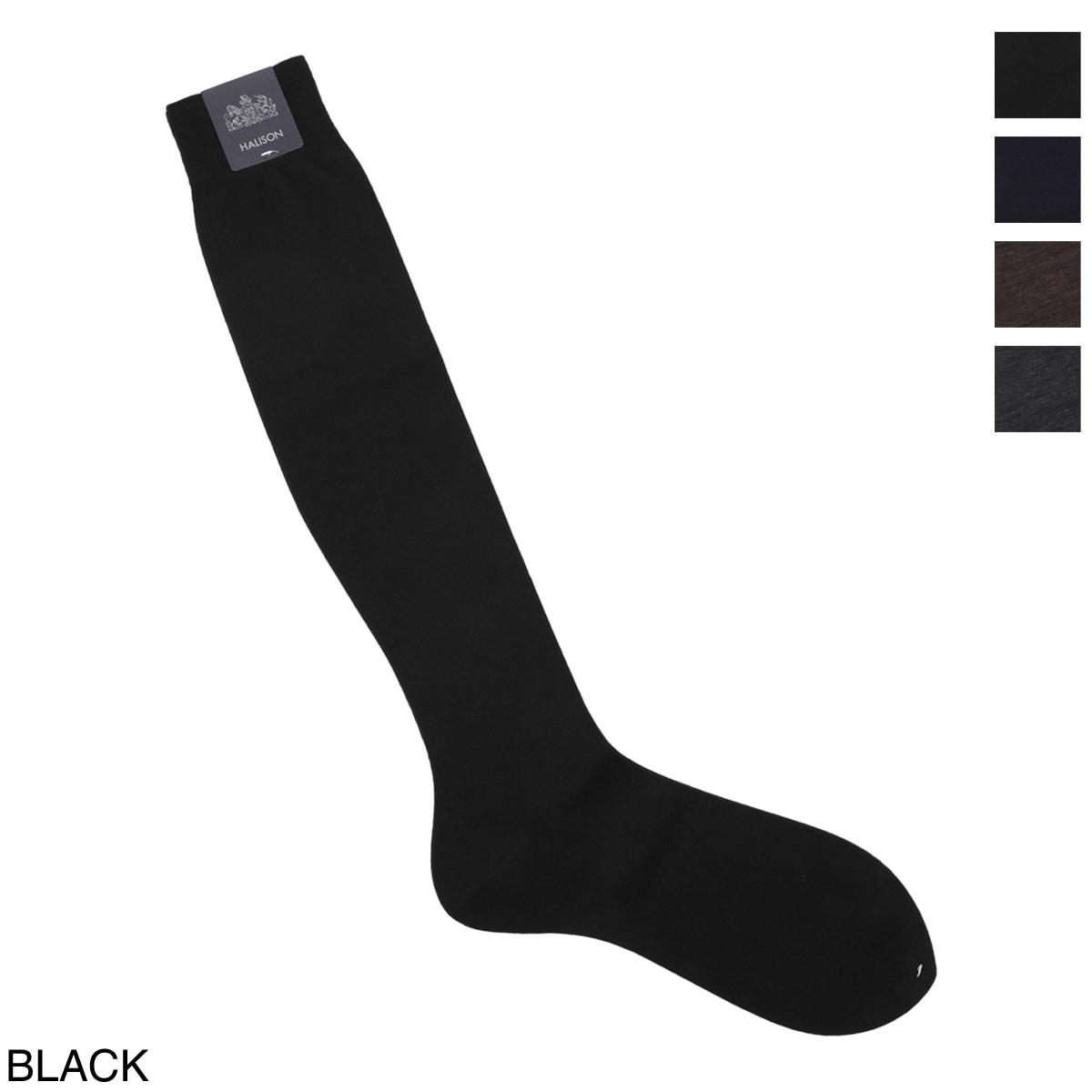 『ネコポス対応(3点まで)』HALISON ハリソン 靴下/ソックス/ニュージーランドメリノ 平編 ロングホーズ 無地 相当サイズ:25～26cm メンズ
