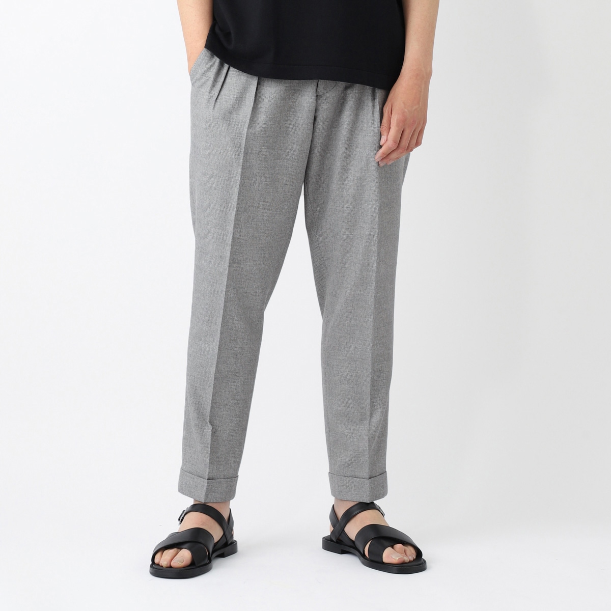 【アウトレット】【ラスト1点】BERWICH ベルウィッチ ツープリーツ スラックス/OCCHIO DI PERNICE メンズ