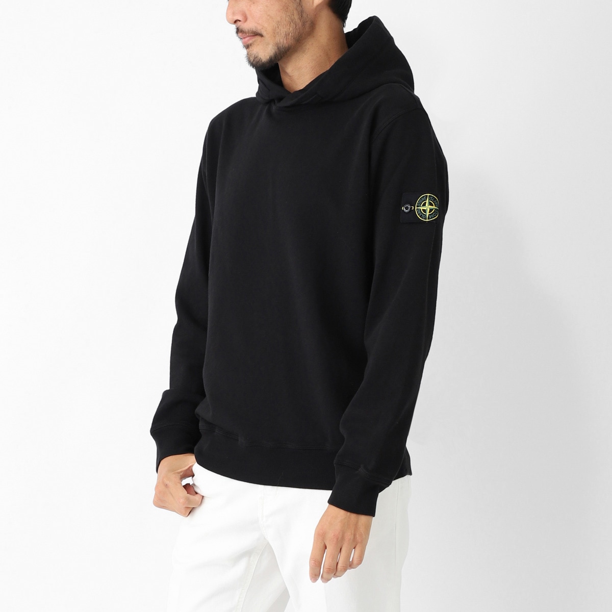 ストーンアイランド stone スウェット 黒 S STONE ISLAND - 【ラスト1点】6100019 / HEAVY COTTON JERSEY