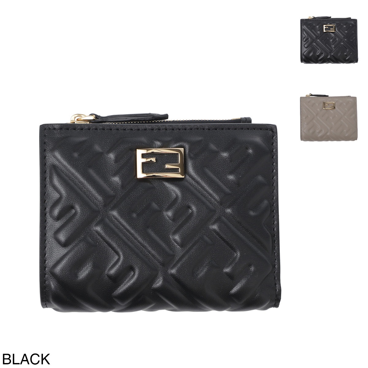 FENDI フェンディ 2つ折り財布 小銭入れ付き/コンパクトウォレット/SLIM BAGUETTE WALLET SMALL レディース