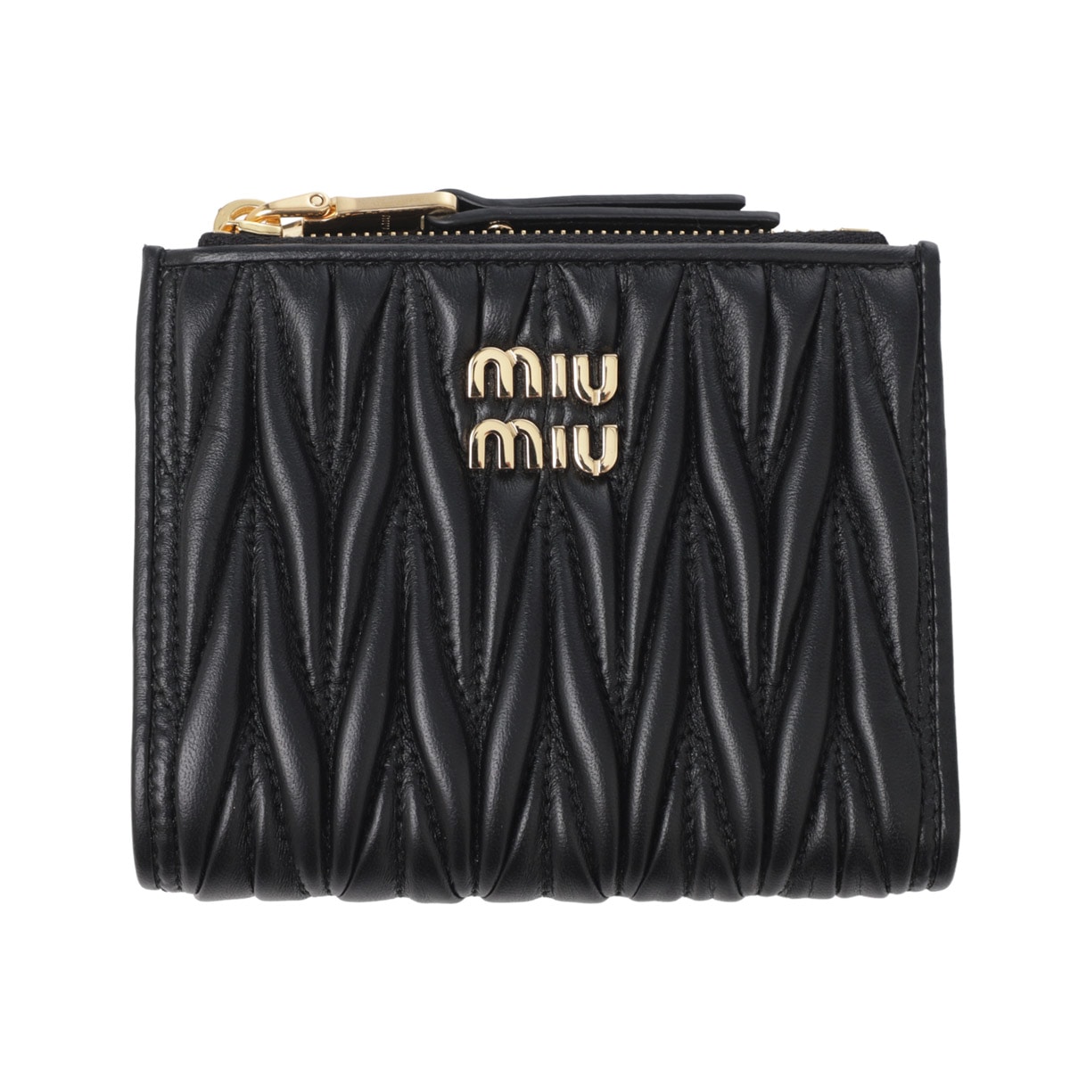 miu miu ミュウミュウ 2つ折り財布 小銭入れ付き/MATELASSE miu miu ミュウミュウ 2つ折り財布 小銭入れ付き/MATELASSE