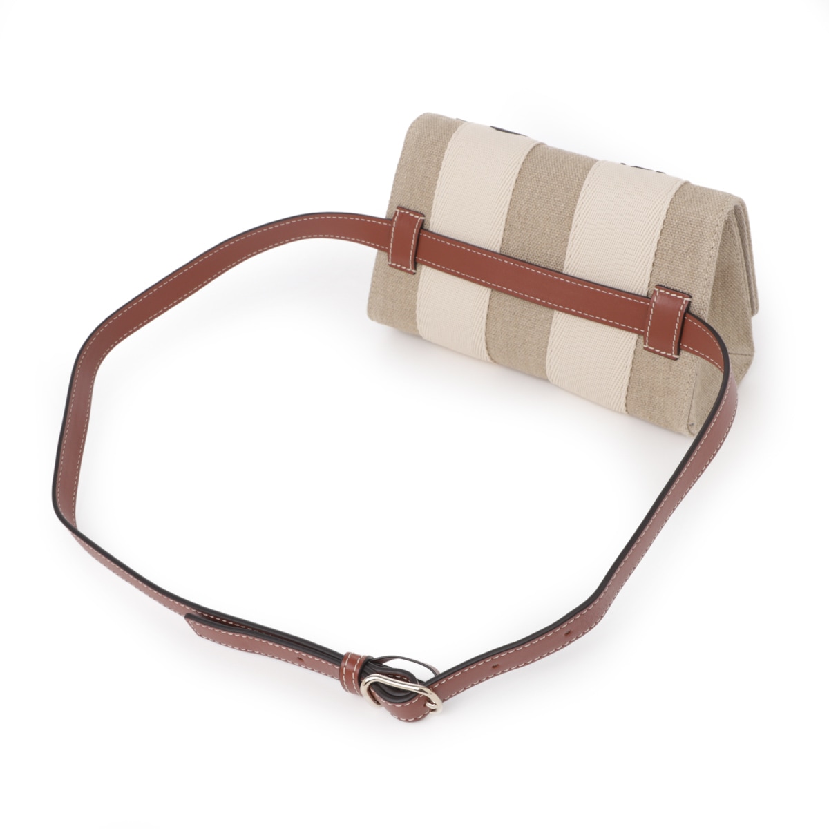 CHLOÉ ジャケット ネイビー ステッチ ベルト クロエ クロエ Chloe トートバッグ ウッディ ミディアム ベージュ