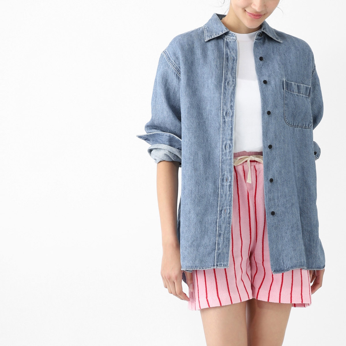 【アウトレット】【ラスト1点】THE ROW ザ ロウ オーバーサイズ シャツ/デニムシャツ/NESSON SHIRT レディース