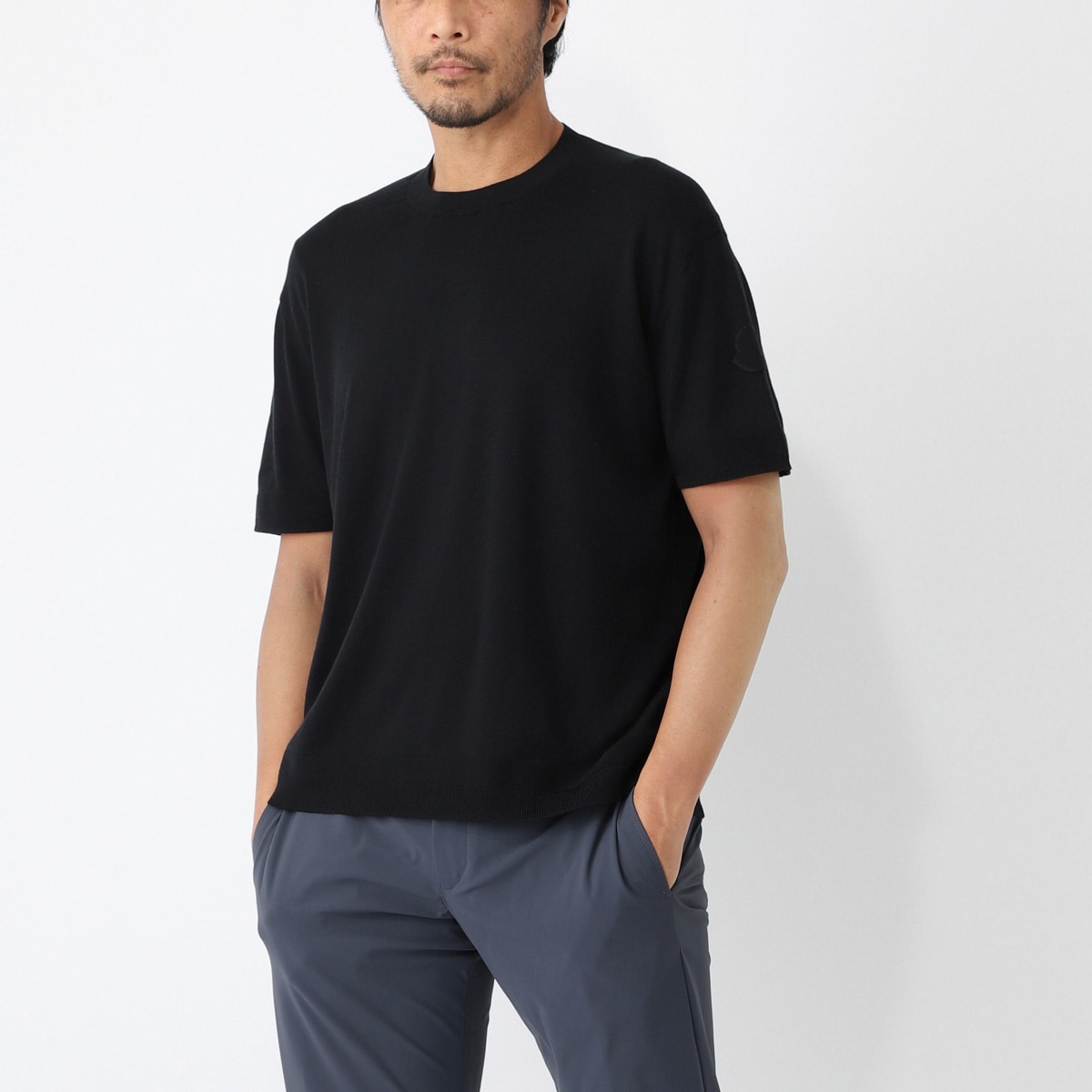 MONCLER モンクレール クルーネック半袖ニット メンズ
