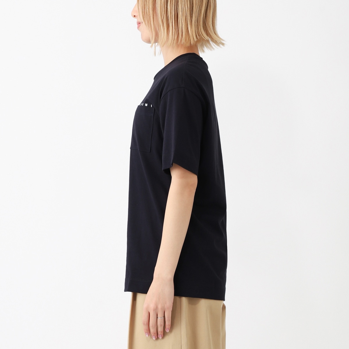 『ネコポス対応(1点まで)』MARNI マルニ クルーネックTシャツ/KIDS キッズ ガールズ/胸ポケット クルーネック ロゴT レディース