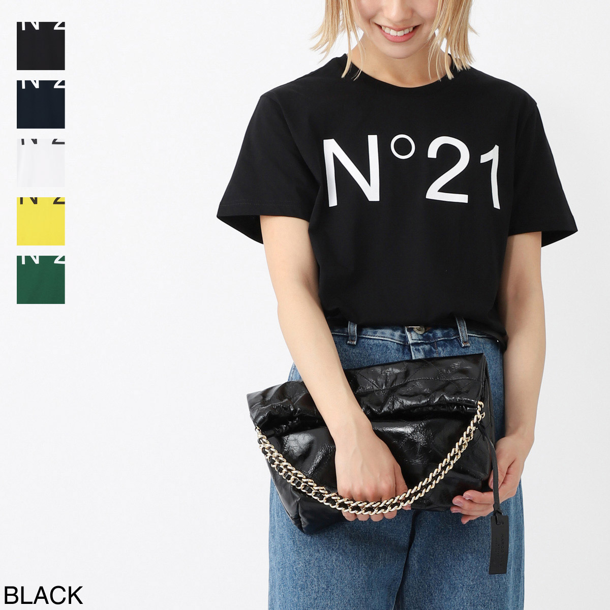 【新品】N°21 ブラック ロゴ タンクトップ N°21（ヌメロヴェントゥーノ） N°21 KIDS キッズ タンクトップ N210A5