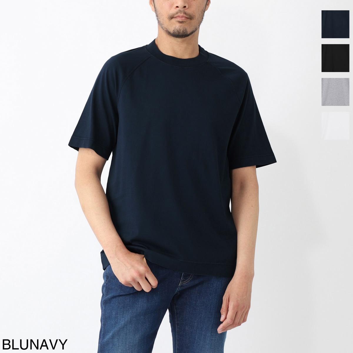 【アウトレット】CIRCOLO 1901 チルコロ クルーネックTシャツ/セミモックネック Tシャツ メンズ