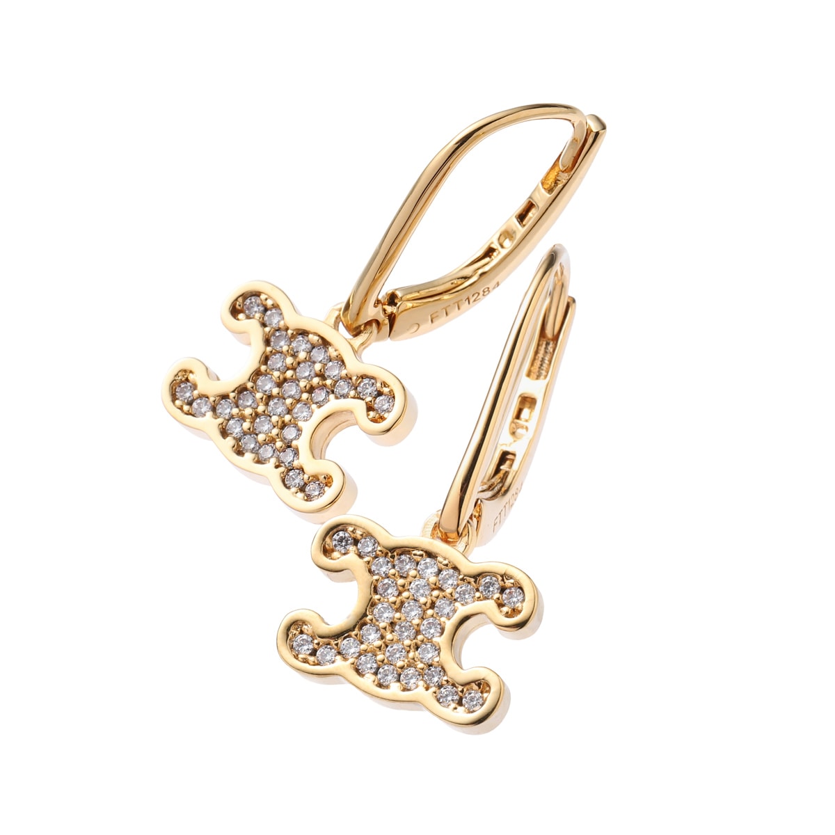 CELINE セリーヌ ピアス/TRIOMPHE RHINESTONE EARRINGS レディース