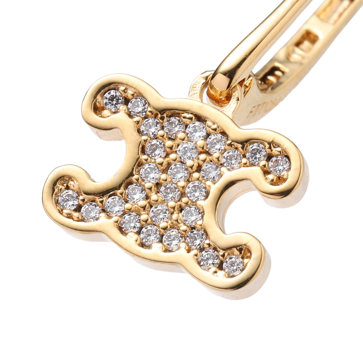 CELINE セリーヌ ピアス/TRIOMPHE RHINESTONE EARRINGS レディース