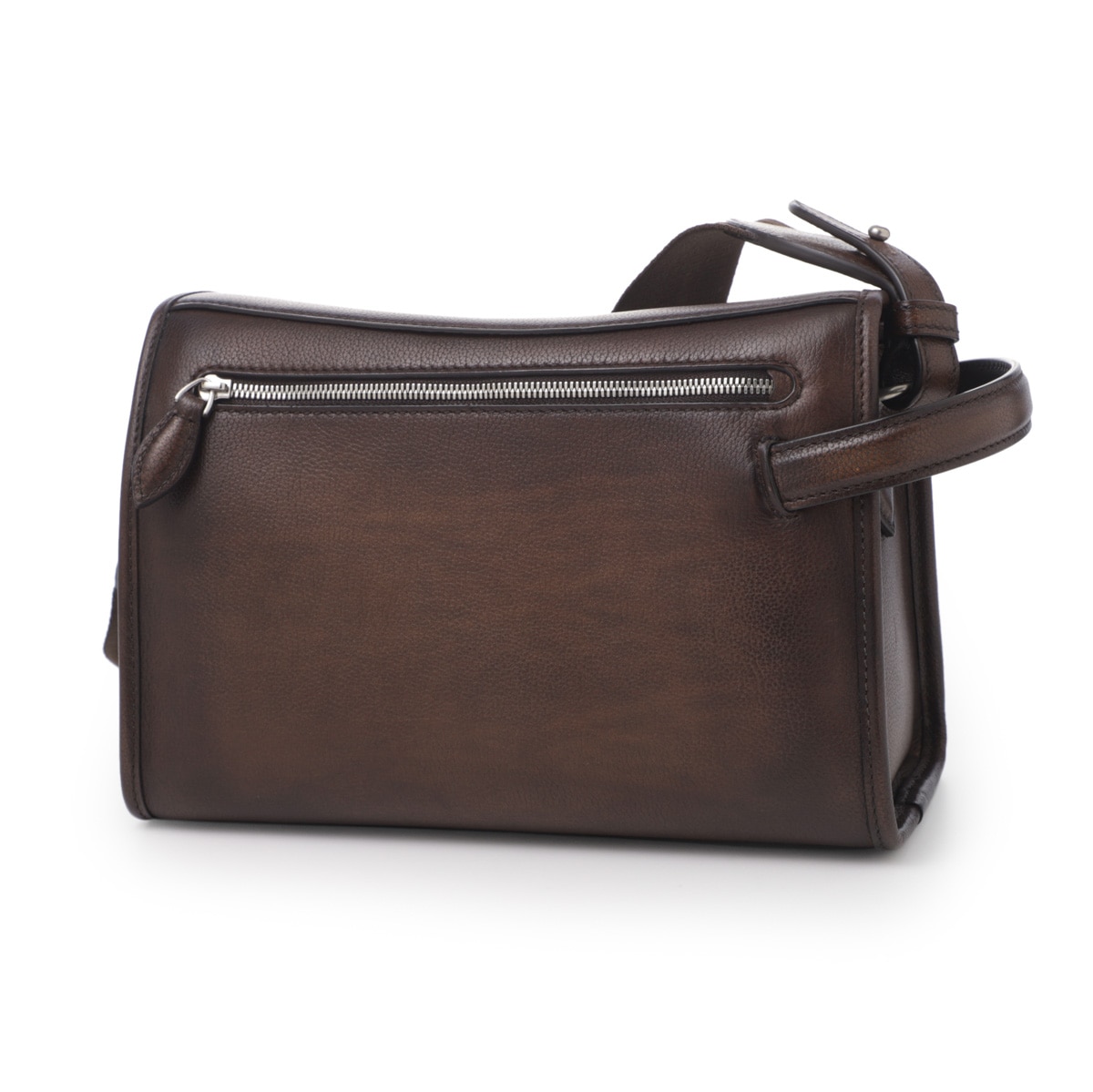 【BERLUTI】Morning ストラップ メッセンジャーバッグ Morning On Strap leather messenger bag in brown - Berluti