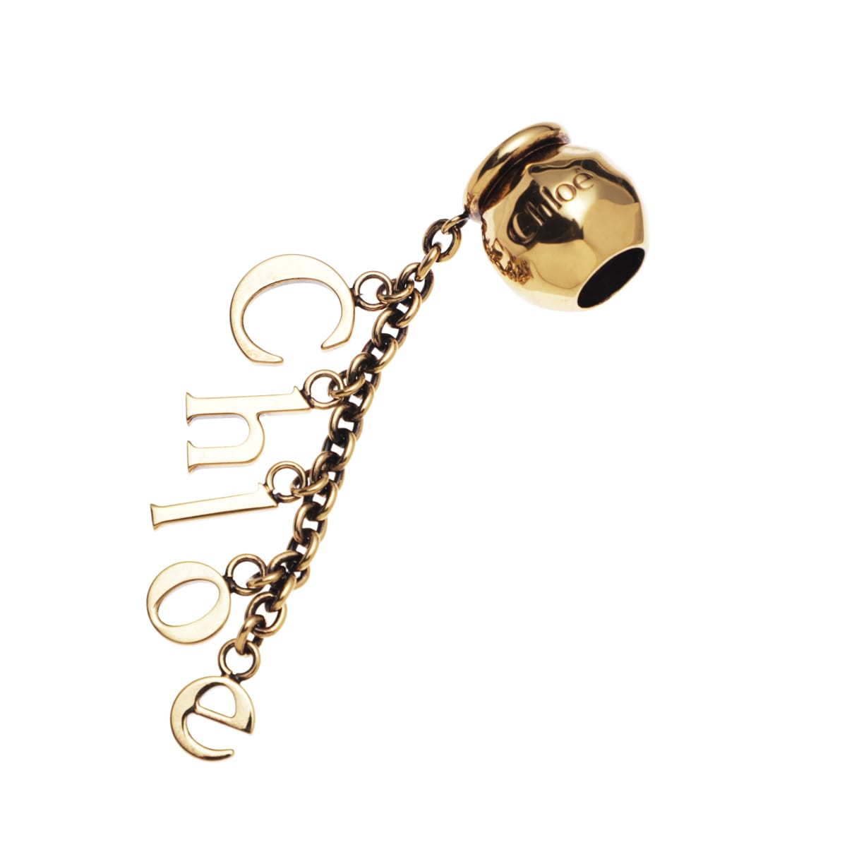 ご褒美に! Chloe クロエ ロゴ ゴールド ブレスレット チャーム Chloe クロエ バッグチャーム/ブレスレットチャーム/SPHERE