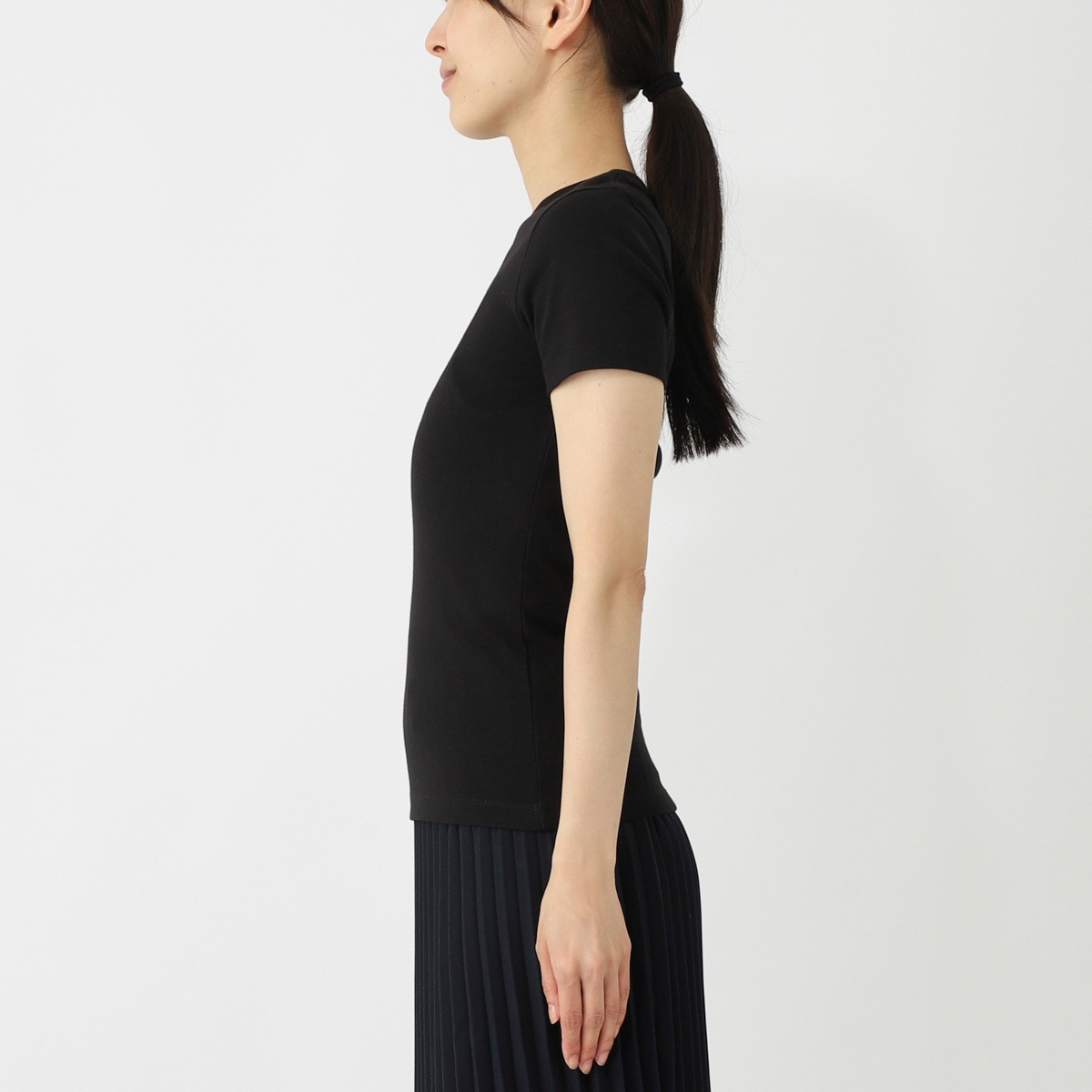 MARINE SERRE マリーン セル クルーネックTシャツ/MOON LOGO JERSEY BABY FIT T-SHIRT レディース