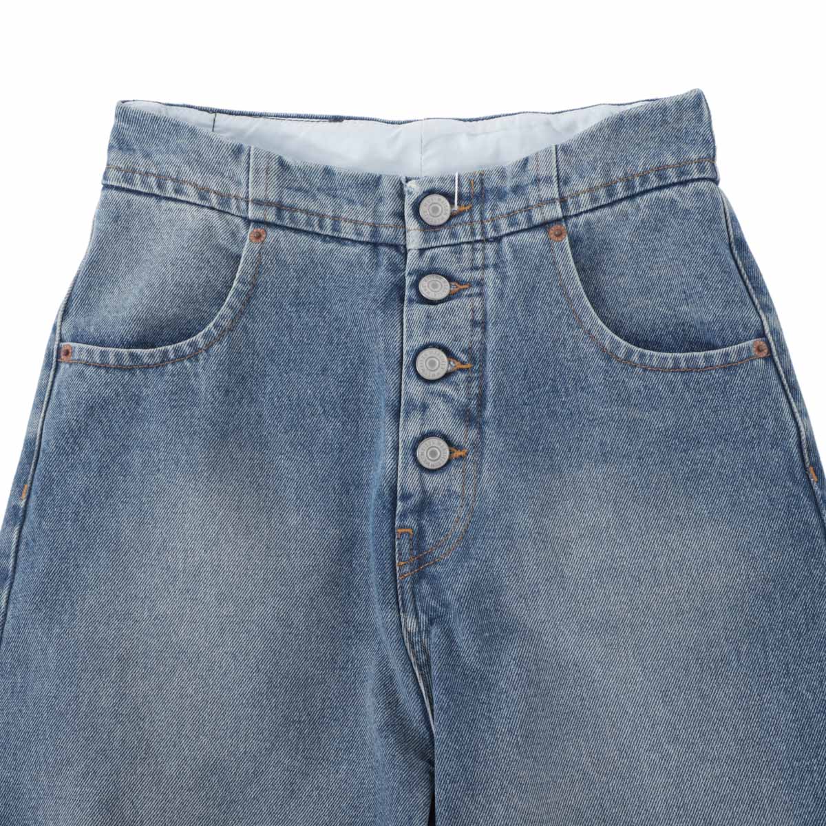 希少【MM6 Maison Margiela】ボタンフライ デニムパンツ MM6 Maison Margiela｜ボタンフライ切替デニムパンツ