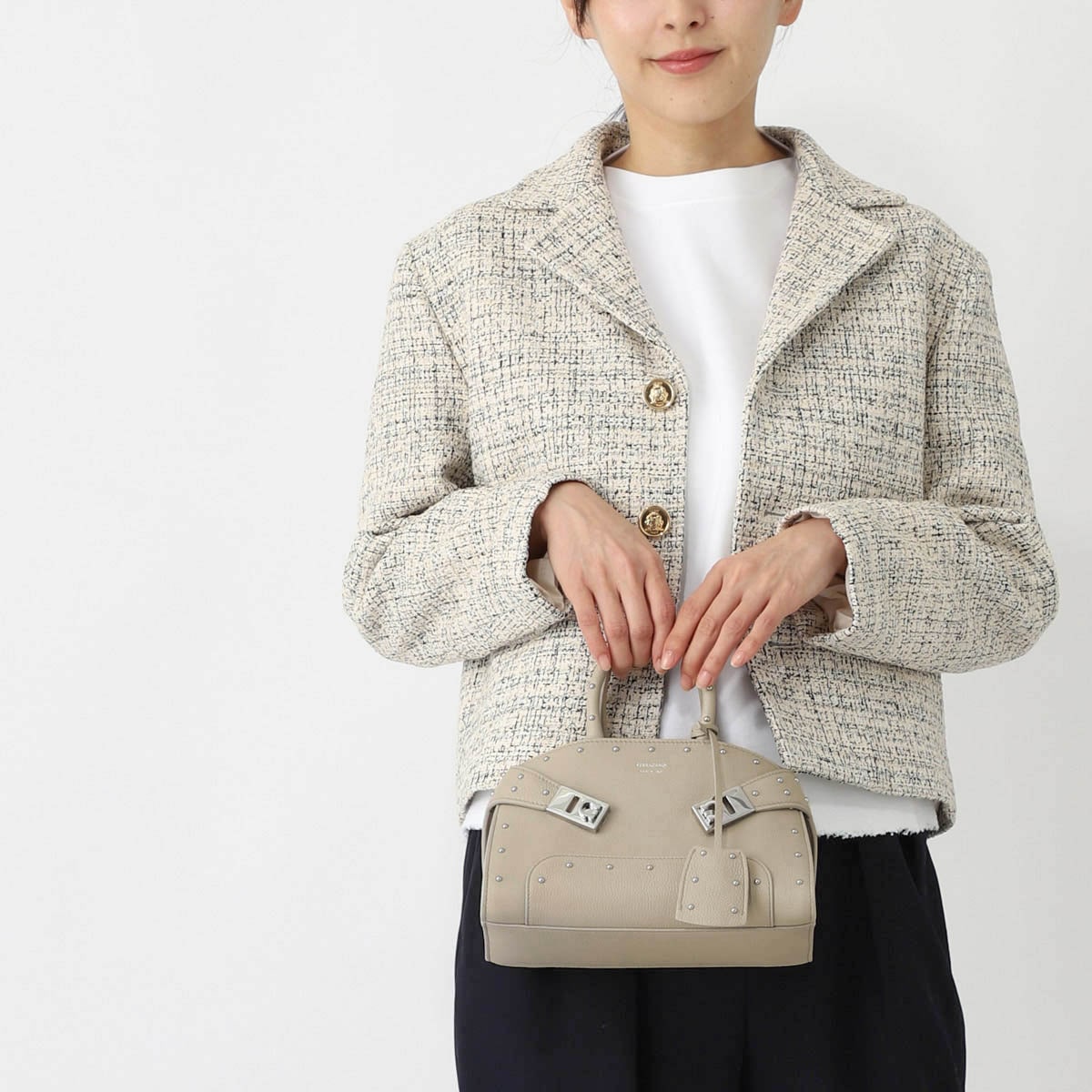 FERRAGAMO フェラガモ ハンドバッグ 2WAY/ショルダーバッグ/HUG MINI レディース