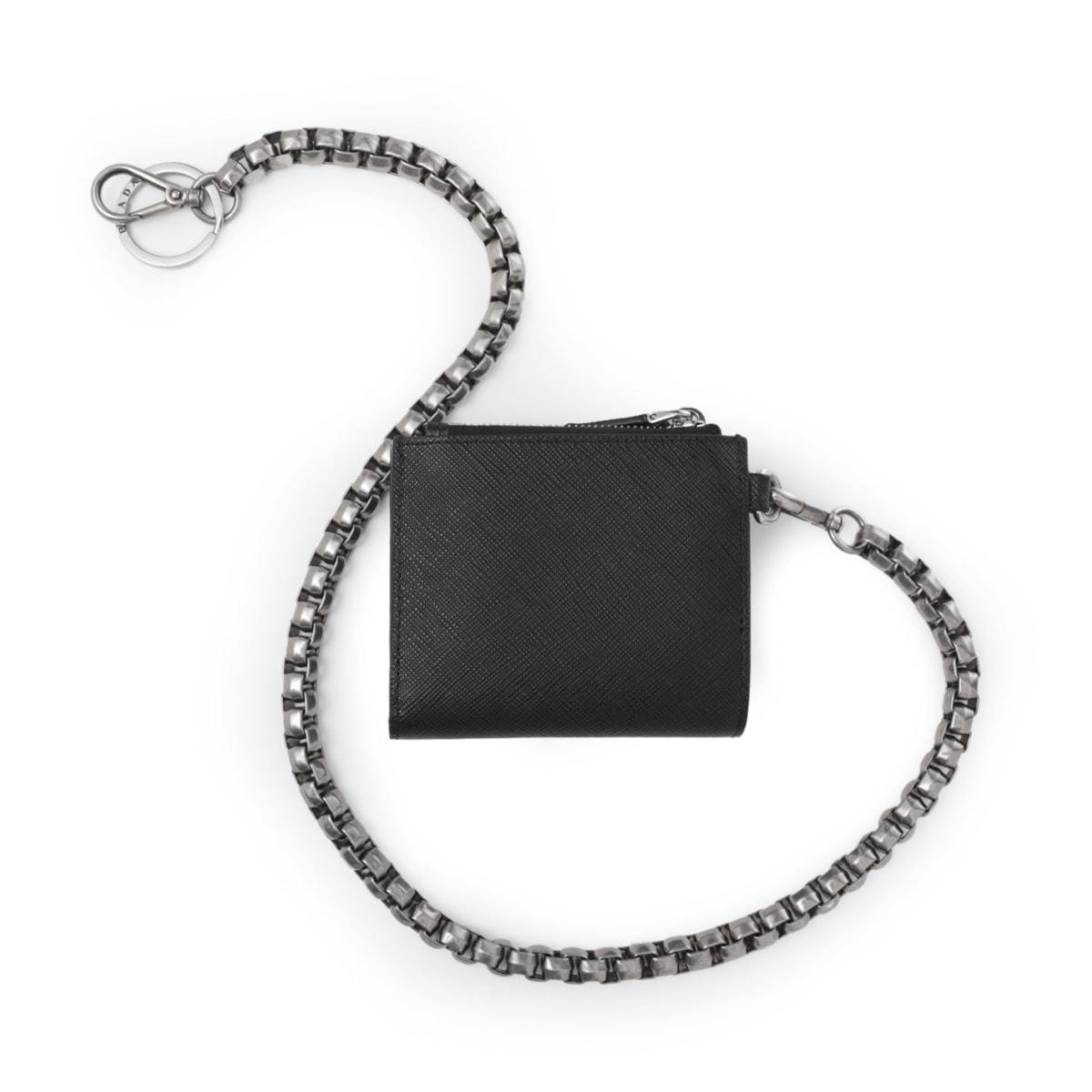 PRADA プラダ 2つ折り財布 小銭入れ付き/チェーン付き