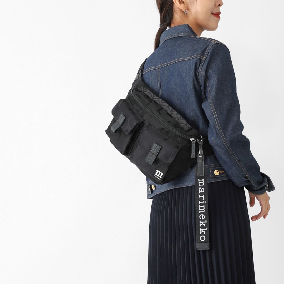 【未使用級✨】marimekko マリメッコ クロスボディ ボディバッグ 黒 marimekko マリメッコ ショルダーバッグ/クロスボディバッグ/Sling Bag