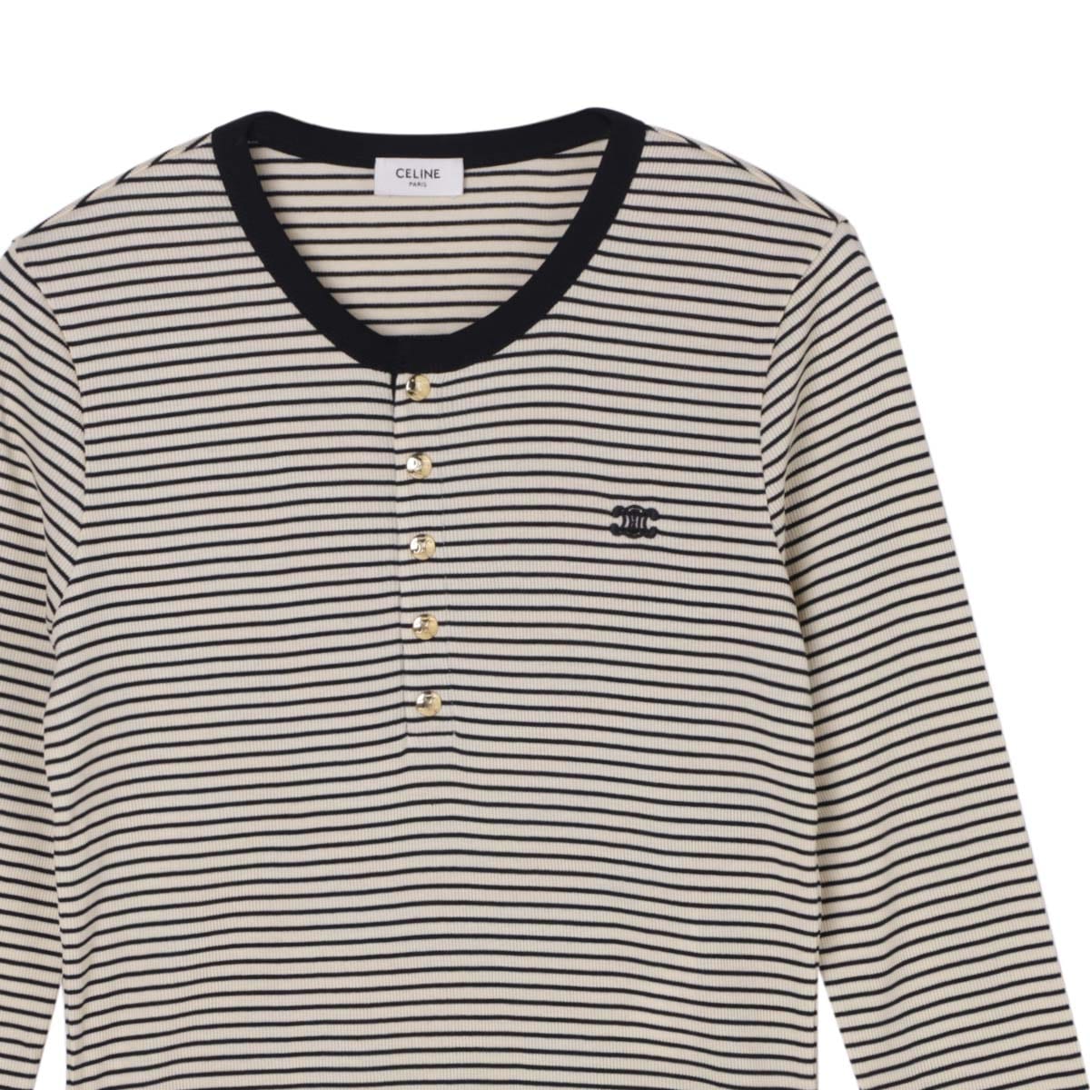CELINE セリーヌ ヘンリーネック 長袖Tシャツ/T-SHIRT MANCHES