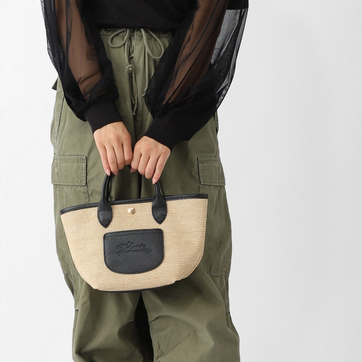 LONGCHAMP ロンシャン ハンドバッグ 2WAY/かごバッグ/LE PANIER