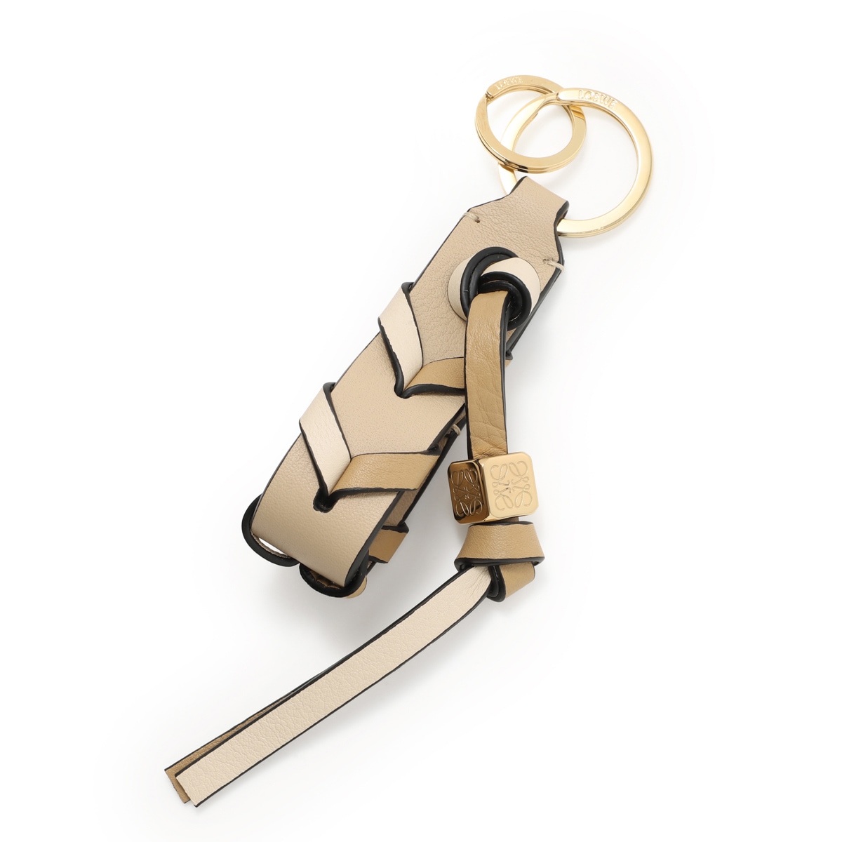 【すぐ届く】 LOEWE ロエベ ペブル キーリング ペブル キーリング ゴールド - LOEWE