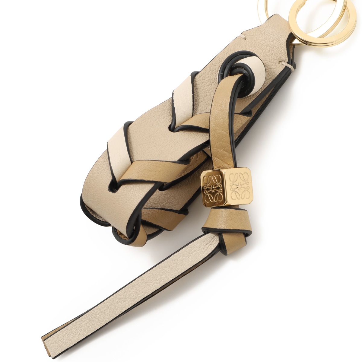 LOEWE ロエベ キーリング/バッグチャームレザー/BRAIDED STRAP KEYRING