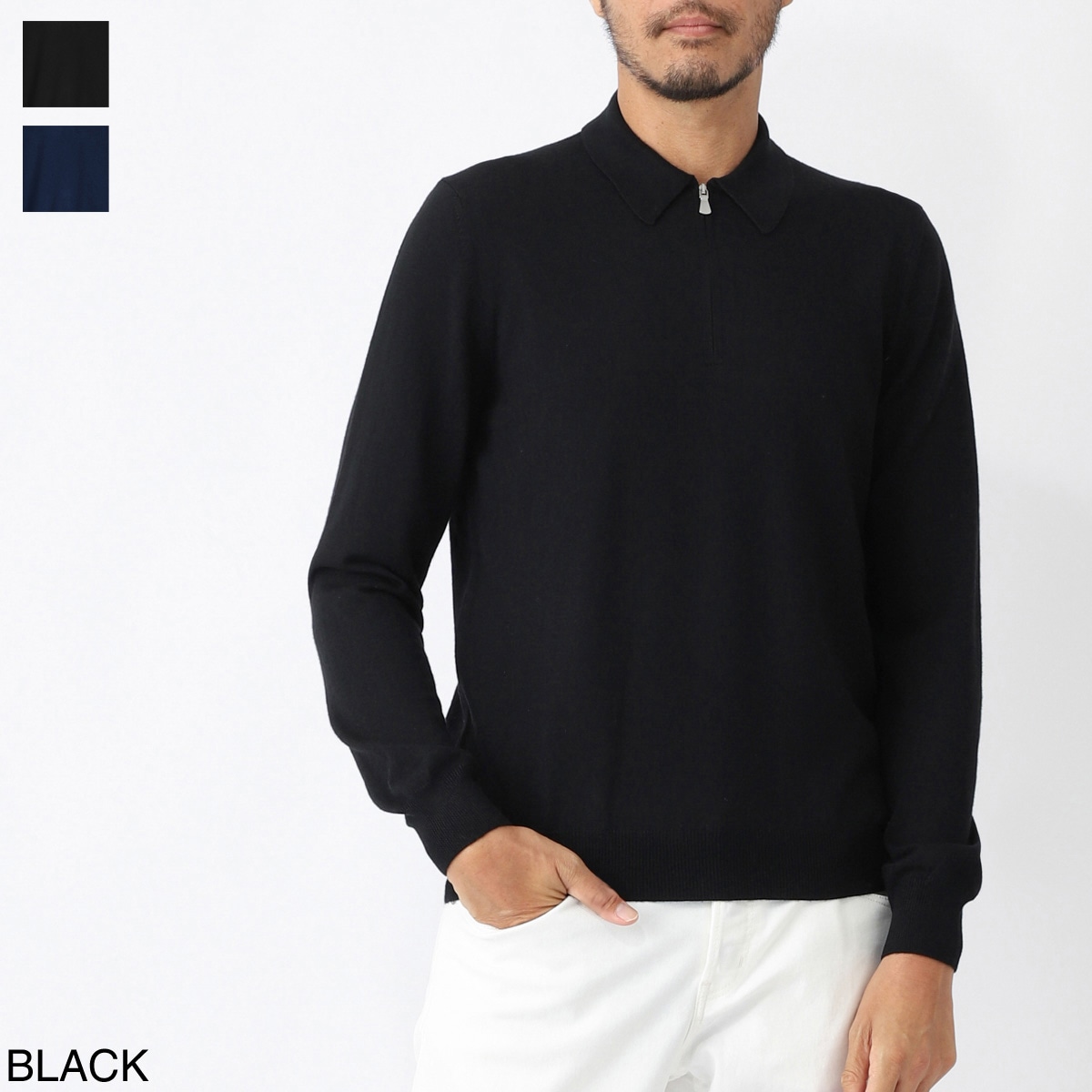 Gran Sasso グランサッソ ハーフジップニットポロシャツ/TENNNIS M/L