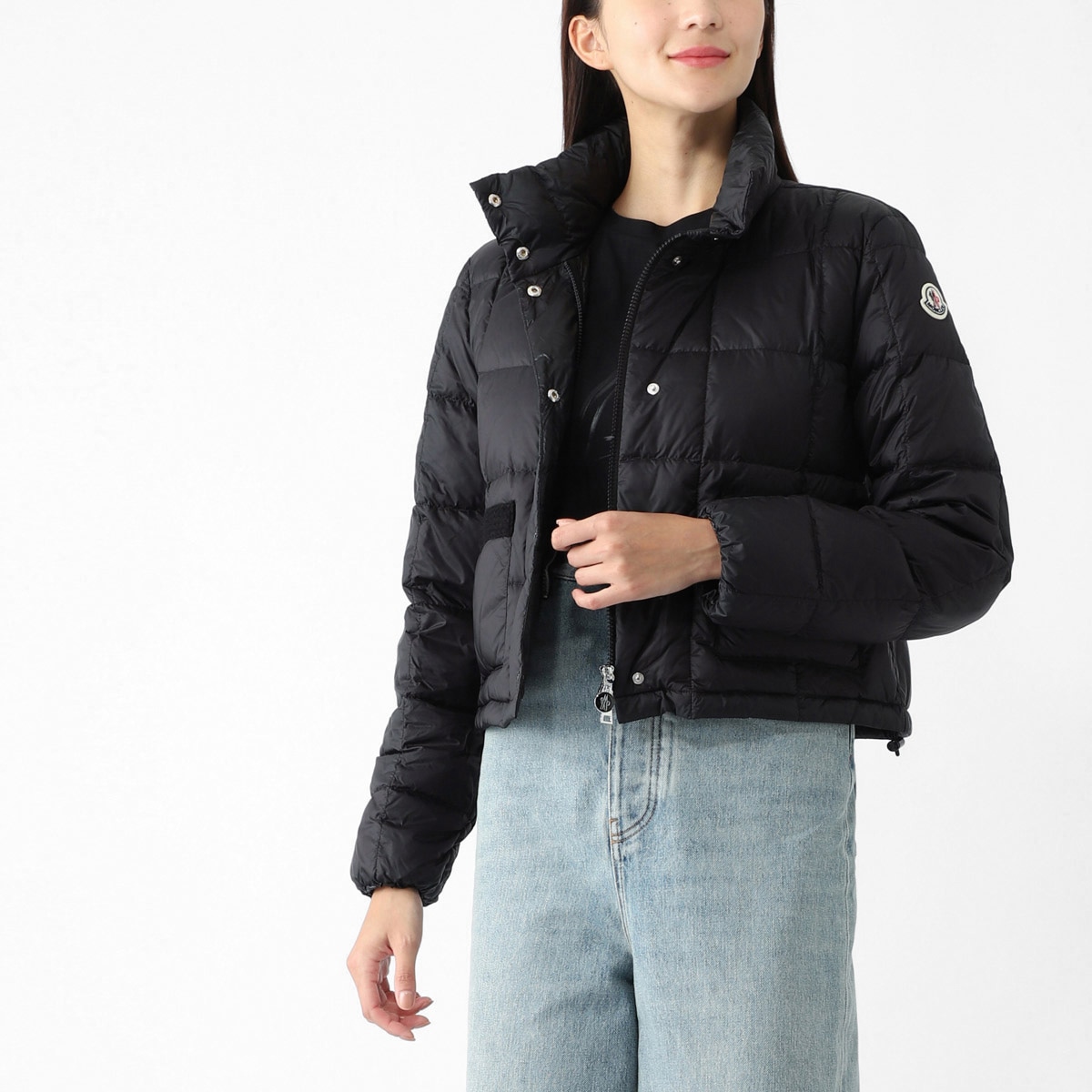 送料関税込み Moncler ベルト付きミニワンピース MONCLER モンクレール ワンピース/ミニワンピース レディース