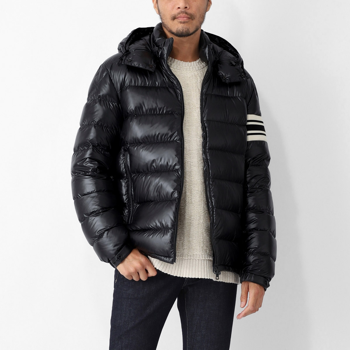 MONCLER 黒 ポンチョ Sサイズ モンクレール 21年 コットン×ナイロン ポンチョ UNI ユニ