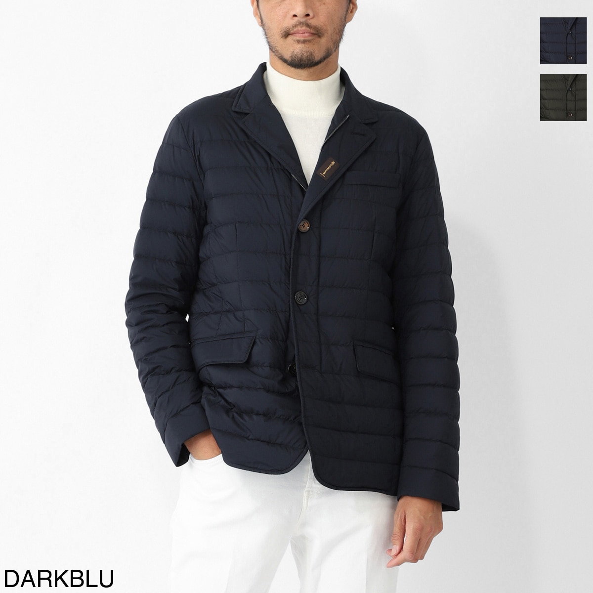 MooRER カシミヤムートンコート（ネイビー） MOORER ムーレー
