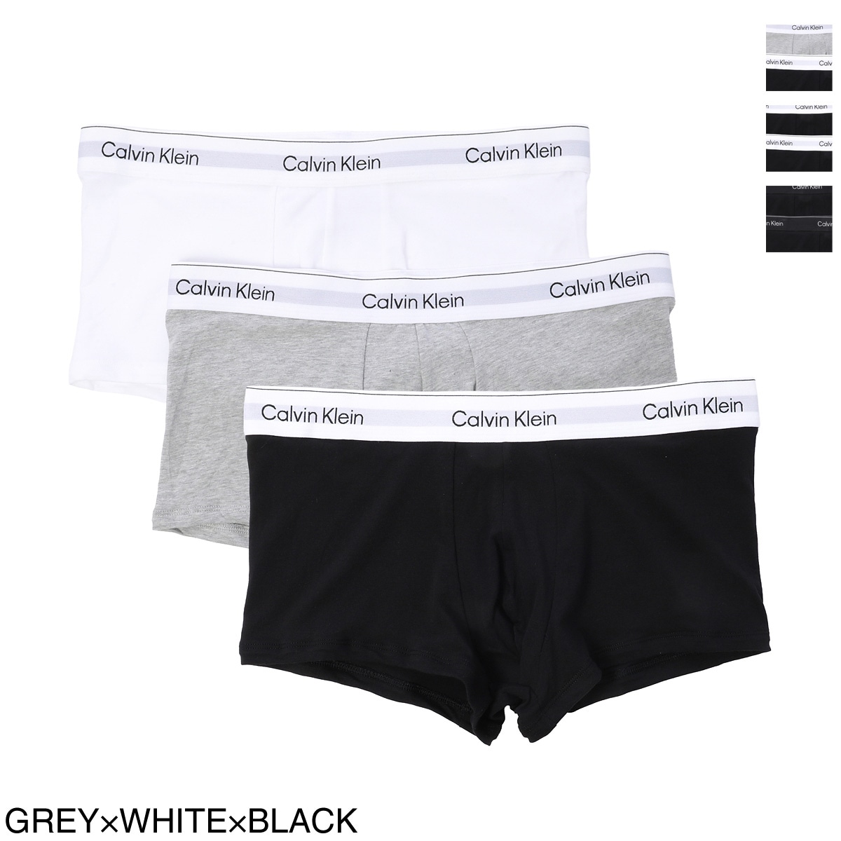 Calvin Klein カルバンクライン ボクサーパンツ 3枚セット/LOW RISE TRUNK 3PK ICON COTTON STRETCH メンズ