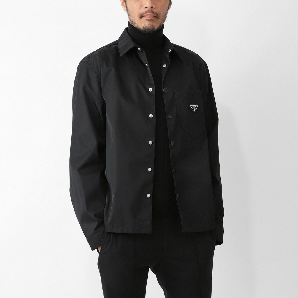 PRADA ナイロンジャケット サイズ54 ブラック PRADA プラダ ナイロンジャケット ジップアップ ブルゾン