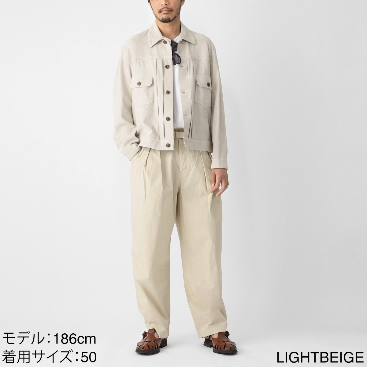 LEMAIRE ルメール コットンパンツ/BELTED PLEATED PANTS メンズ