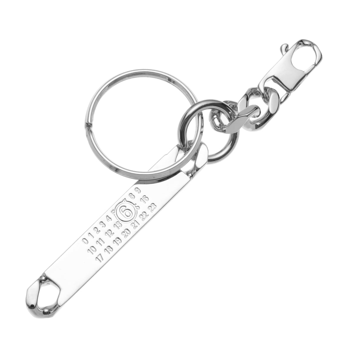 MM6 Maison Margiela エムエム 6 メゾンマルジェラ キーリング/バッグチャームシルバー レディース