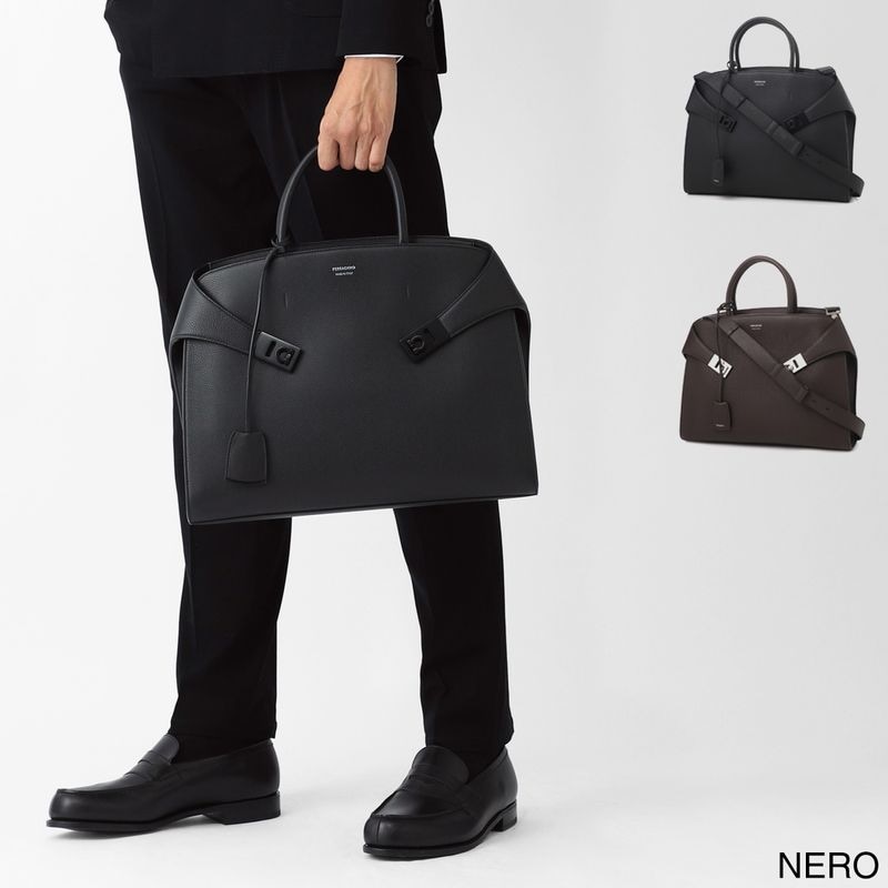 FERRAGAMO フェラガモ ブリーフケース/HUG BRIEFCASE ハグ メンズ