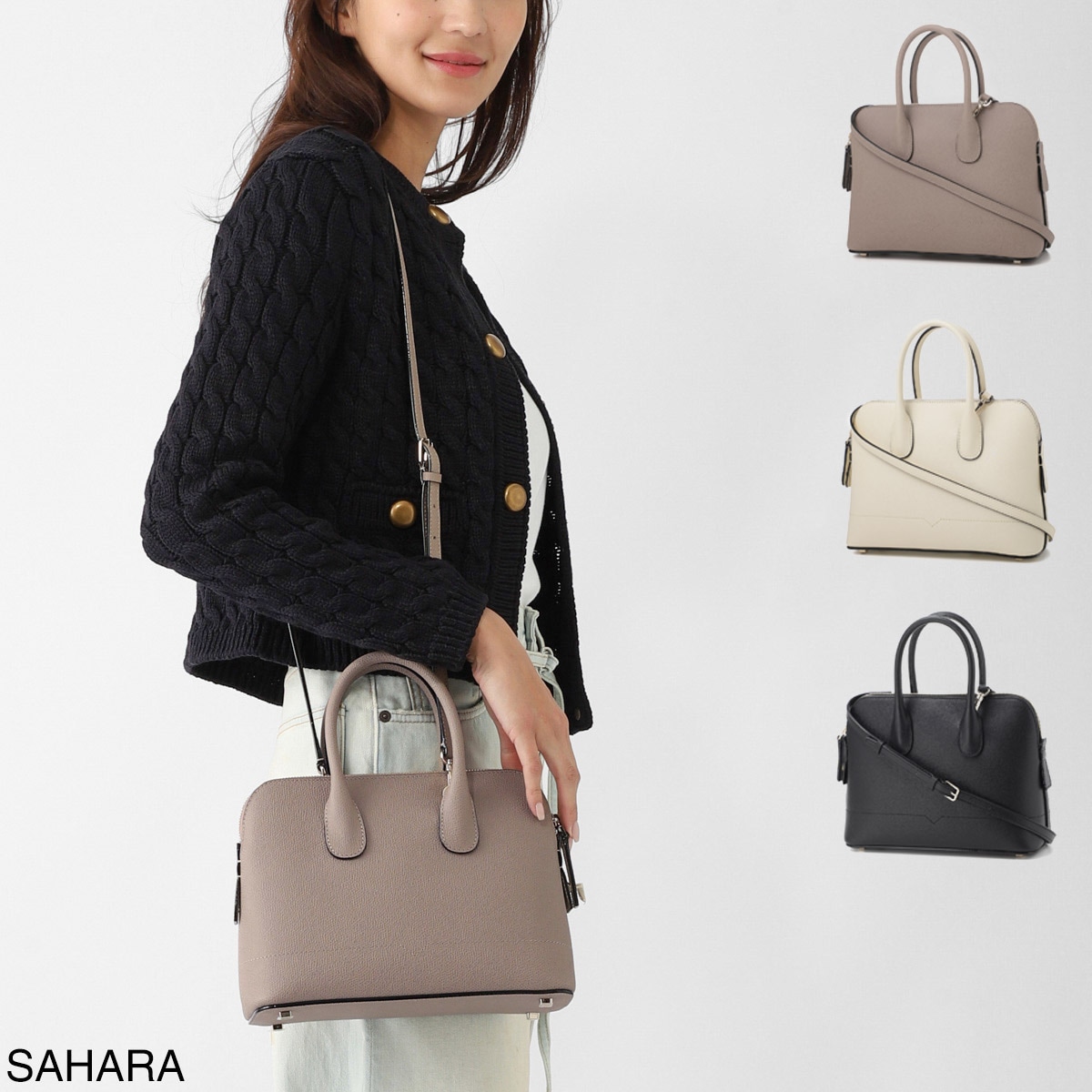 Valextra ヴァレクストラ ハンドバッグ 3WAY/ショルダーバッグ/MYLOGO BOWLING MINI BAG マイロゴ ミニ レディース