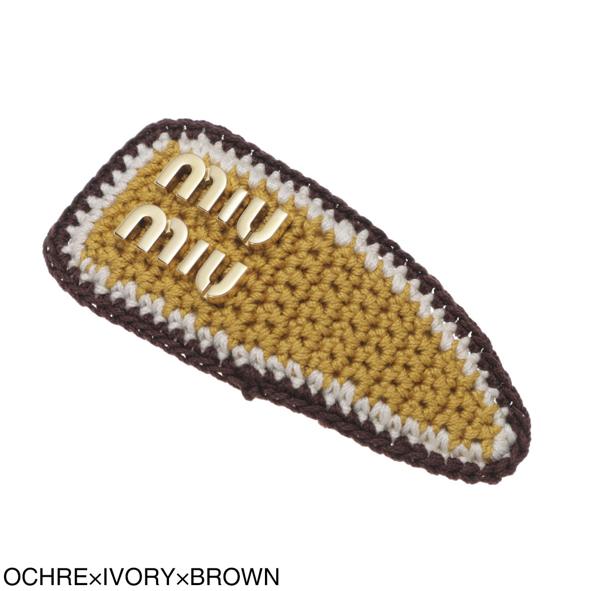 miu miu ミュウミュウ ヘアクリップ/CROCHET HAIR CLIP ロゴ