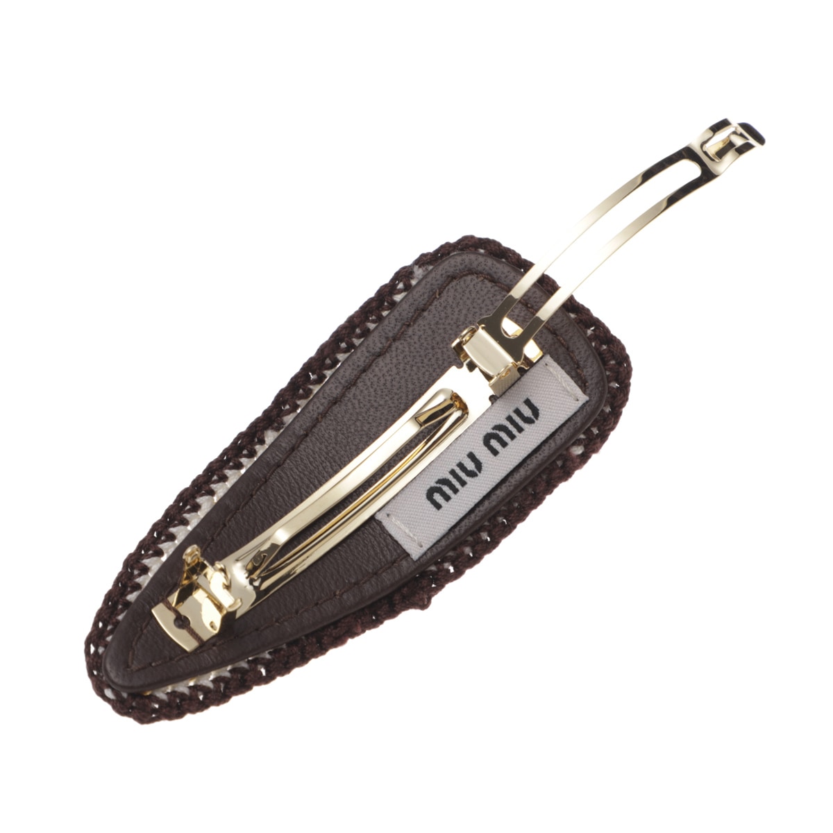 miu miu ミュウミュウ ヘアクリップ/CROCHET HAIR CLIP ロゴ ヘア