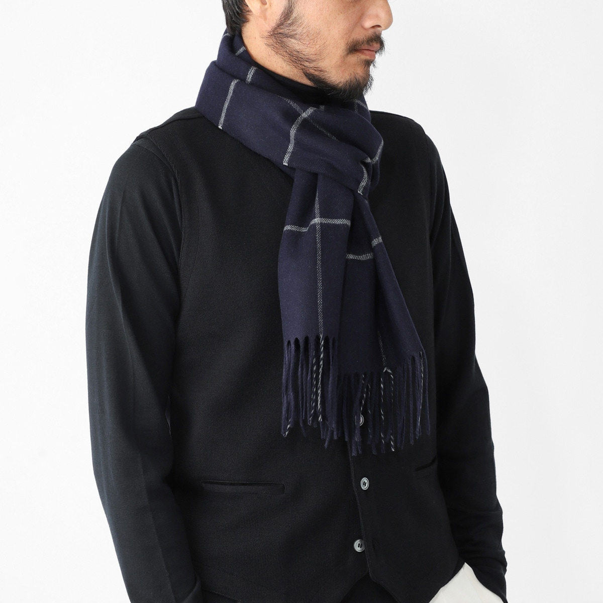 PIACENZA CASHMERE ピアチェンツァ カシミア シルク×カシミヤ マフラー/スカーフ/YORK