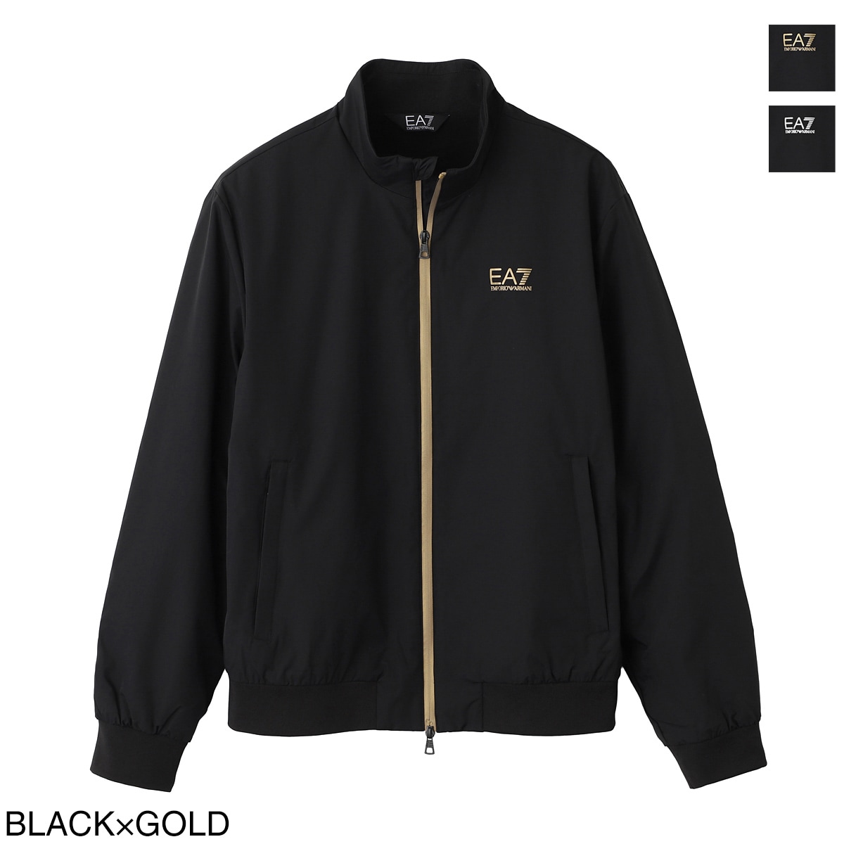 EA7 Emporio Armani ブラックモッズコート EA7 Emporio Armani ブラックモッズコート EA7 Emporio Armani