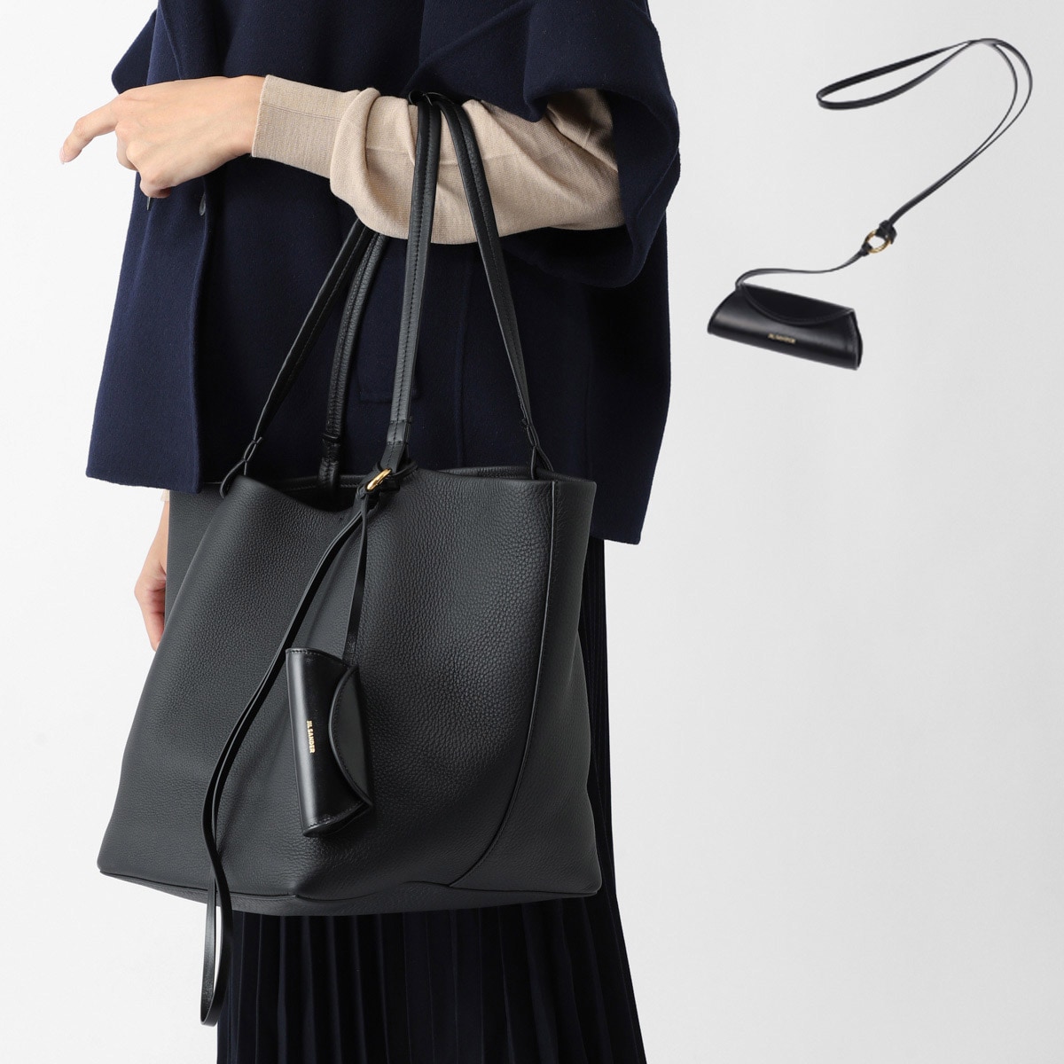 JIL SANDER ジルサンダー ドローストリングバッグ アコーディオンバッグ JIL SANDER ジルサンダー ドローストリングバッグ