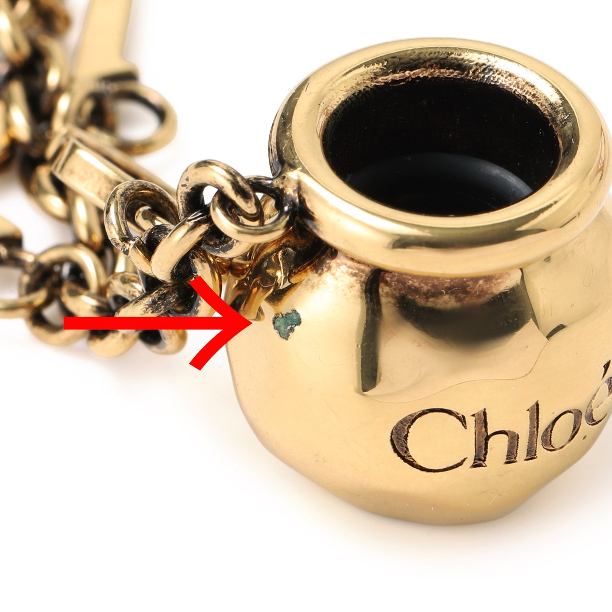 【アウトレット】【ラスト1点】【訳あり】 Chloe クロエ バッグチャーム/ブレスレットチャーム/SPHERE CHLOE LETTERS DICE BRACELET CHARM【返品交換不可】 レディース