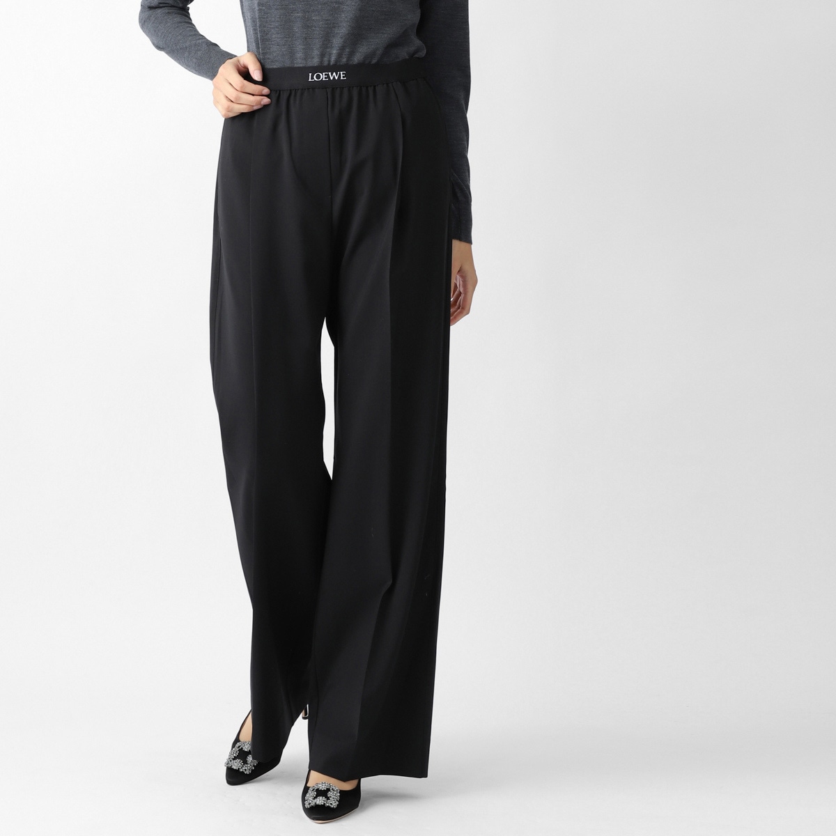 【アウトレット】【ラスト1点】LOEWE ロエベ ウールパンツ/トラウザーズ レディース