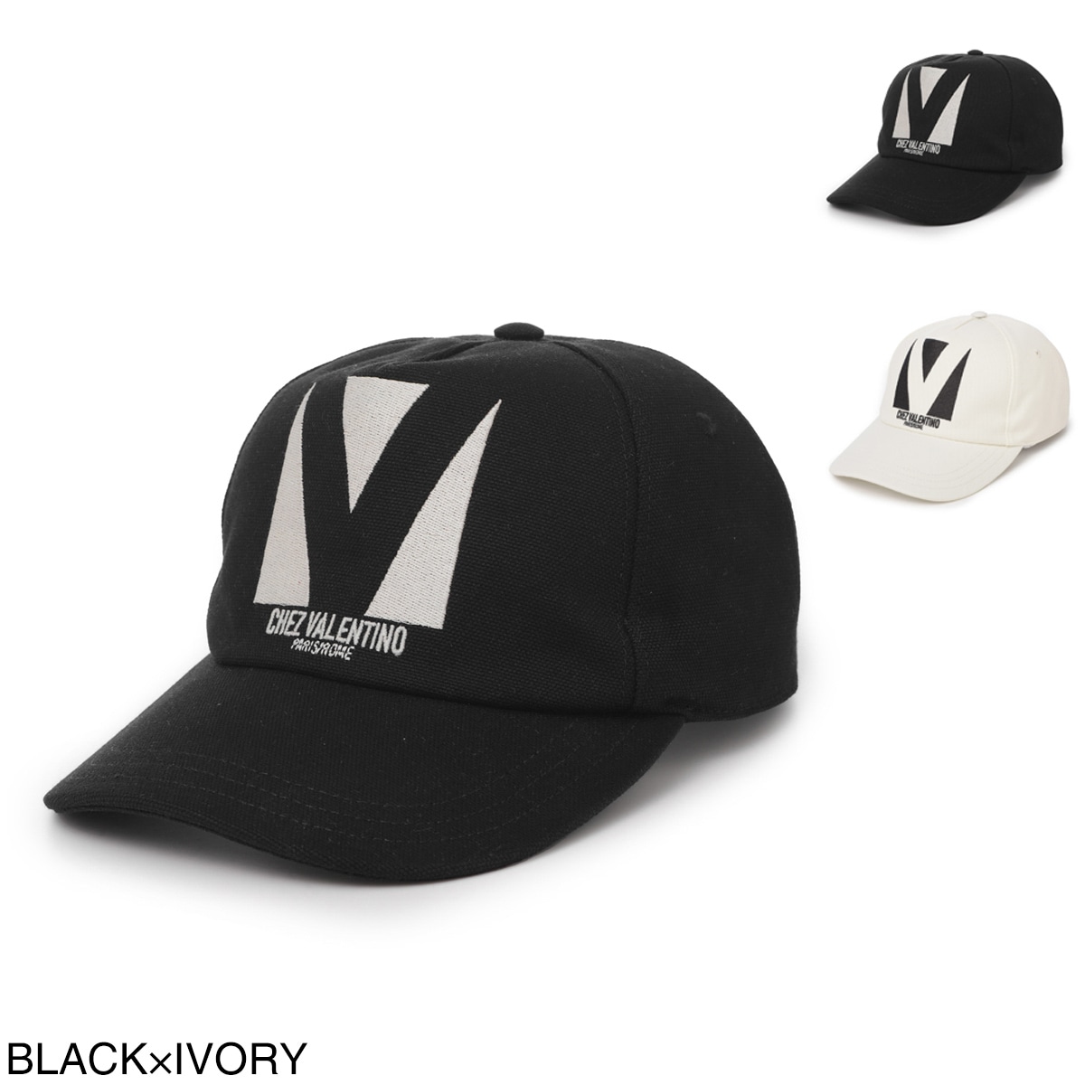 VALENTINO GARAVANI ヴァレンティノガラヴァーニ ベースボールキャップ/CHEZ VALENTINO COTTON BASEBALL CAP WITH EMBROIDERY メンズ