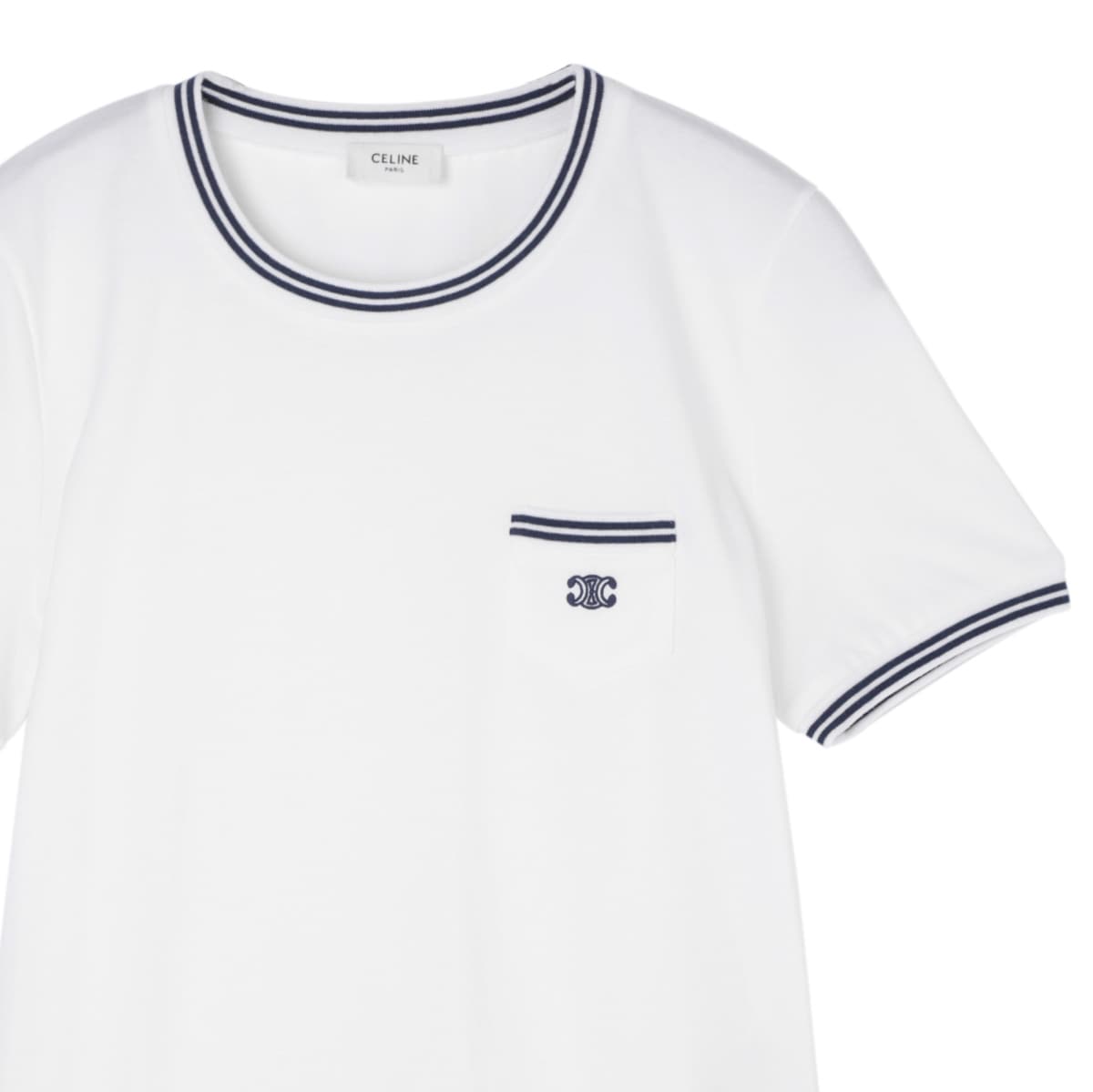 CELINE セリーヌ クルーネックTシャツ/T-SHIRT 70'S POCHE TRIOMPHE