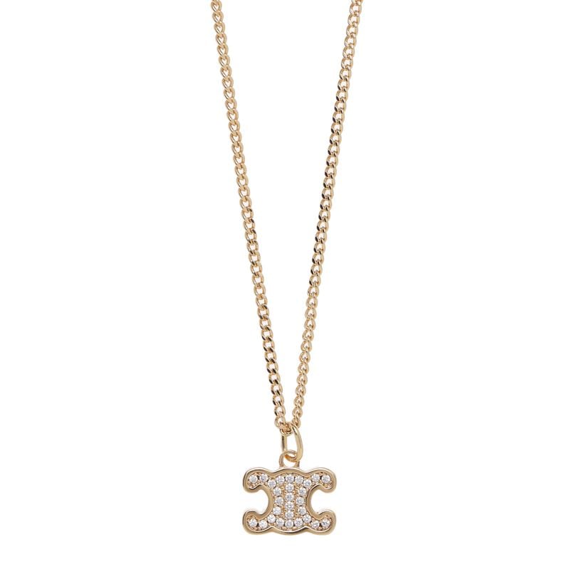 CELINE セリーヌ ネックレス/TRIOMPHE RHINESTONE NECKLACE レディース