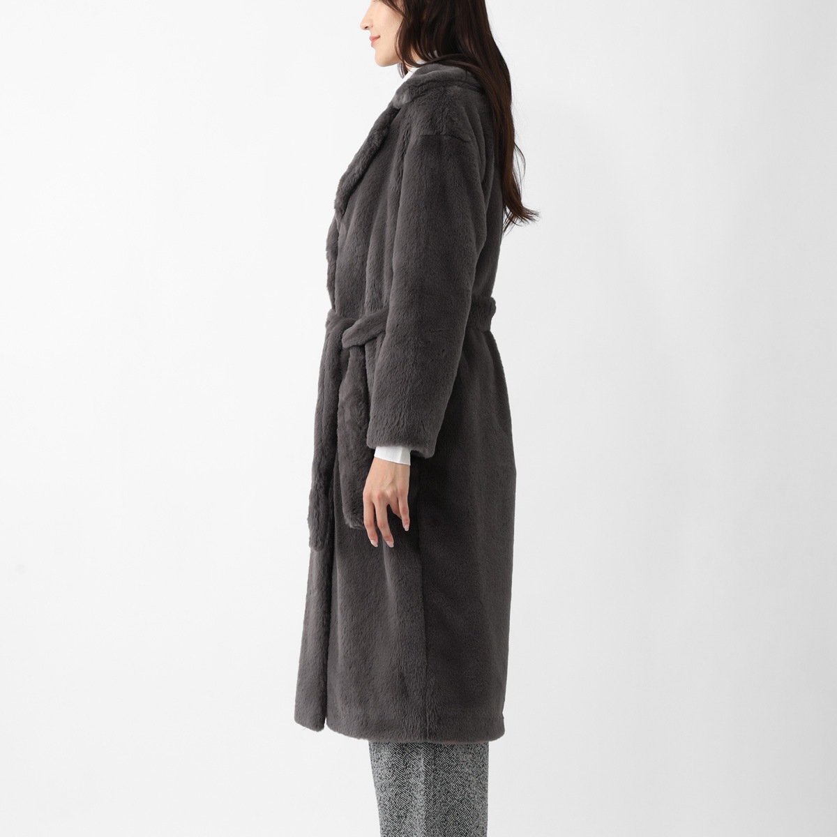 HERNO ヘルノ ロングコート/ファーコート/COAT IN SOFT ALTERNATIVE FUR【大きいサイズあり】 レディース