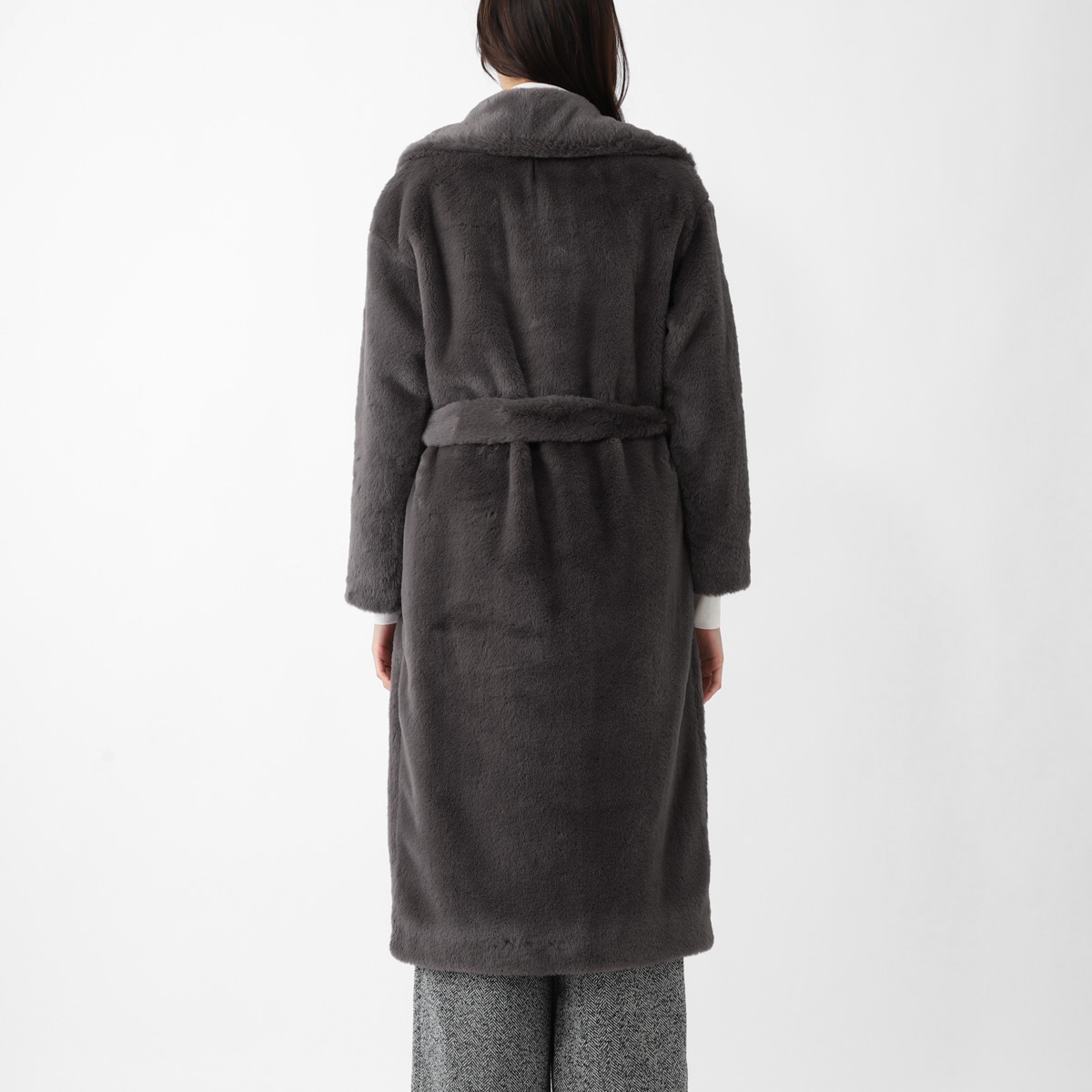 HERNO ヘルノ ロングコート/ファーコート/COAT IN SOFT ALTERNATIVE FUR【大きいサイズあり】 レディース