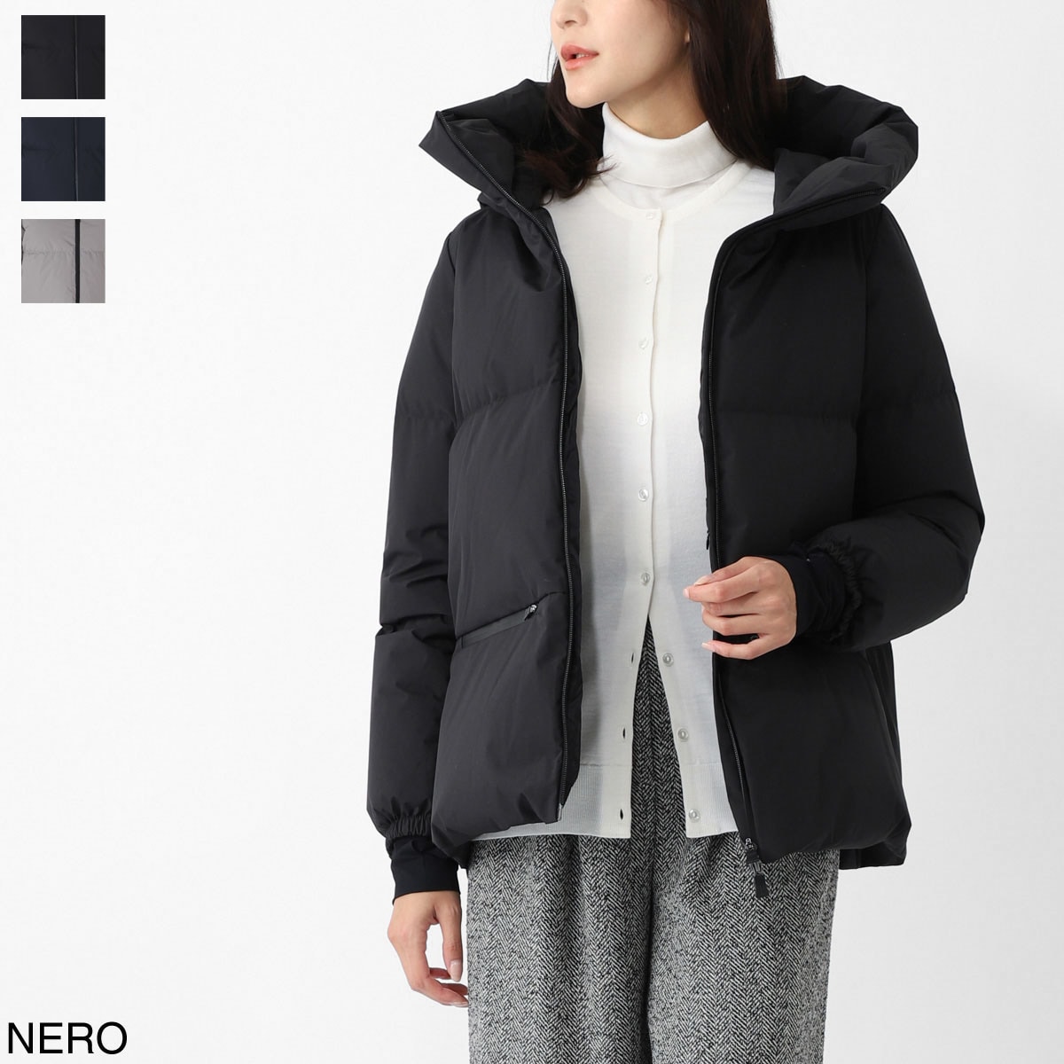 HERNO ヘルノ ダウンコート 40 (7～9号相当) サイズ 40 ブラック ヘルノ HERNO HERNO ダウンコート PI001948D 12414Z Aシェイプ