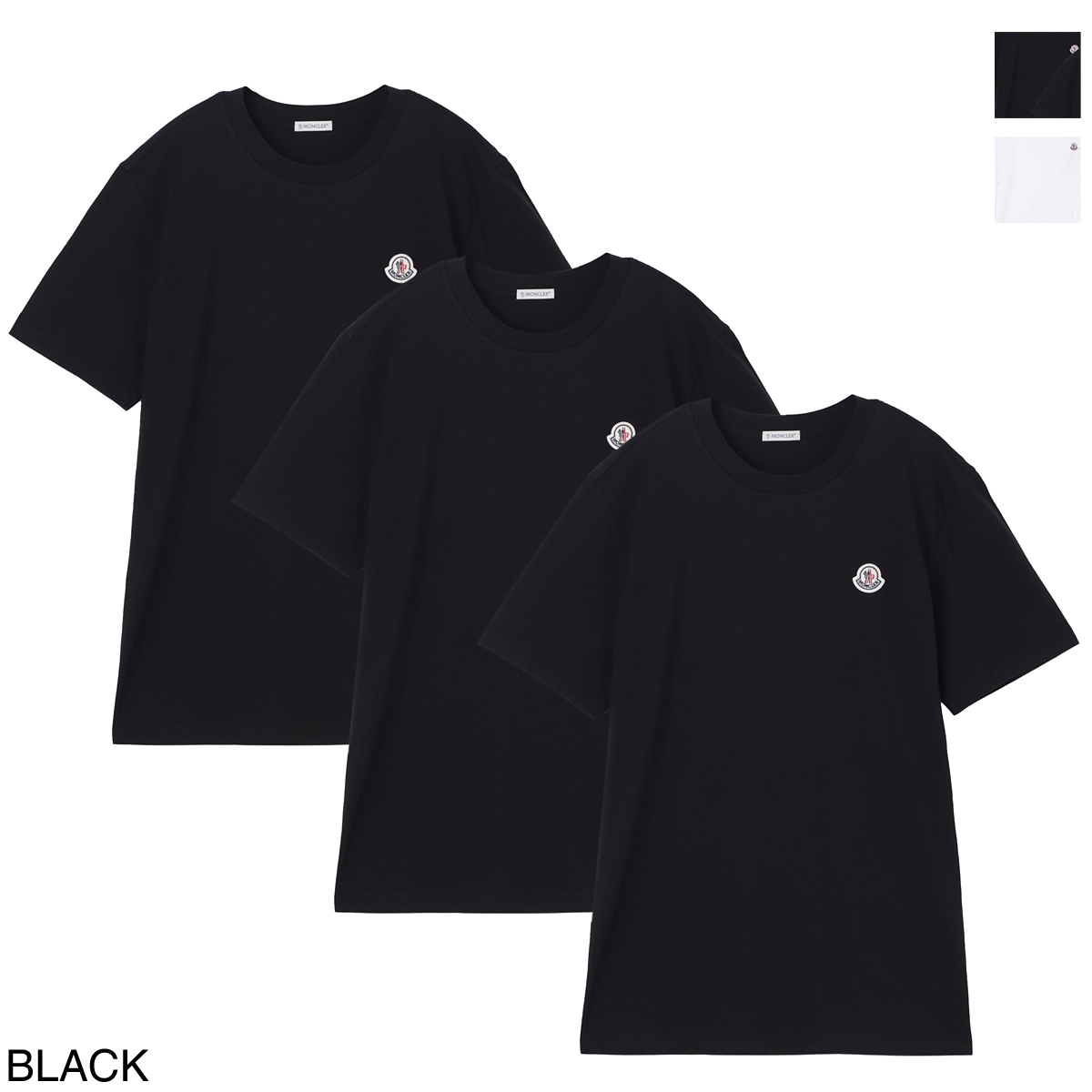 アウトレット】MONCLER モンクレール クルーネック Tシャツ 3枚セット