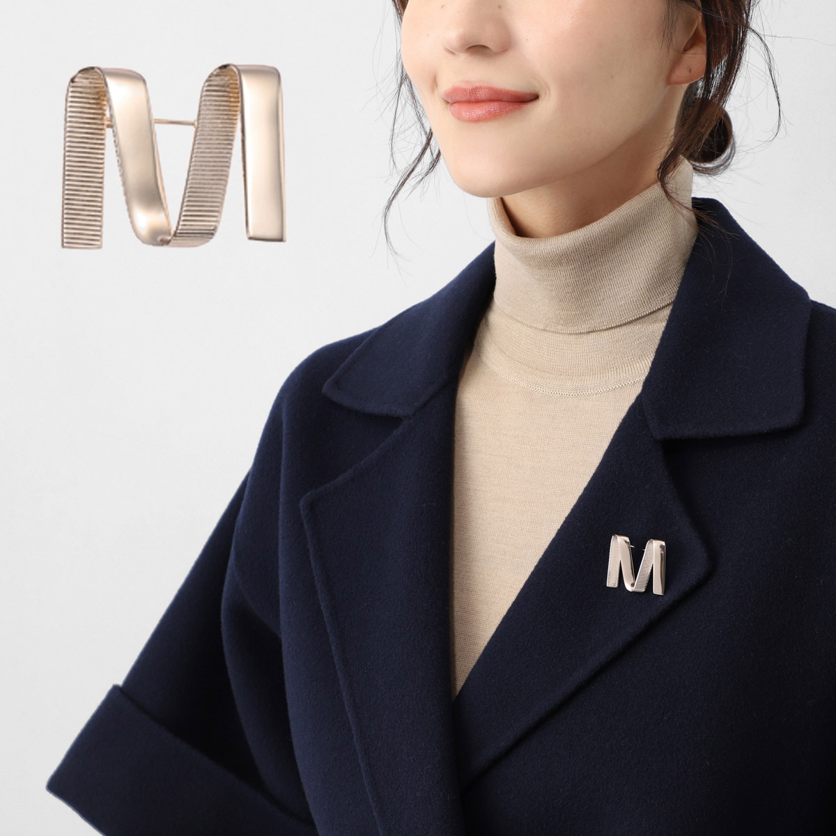 Max Mara マックスマーラ ブローチ/MGROSGRAINPIN レディース