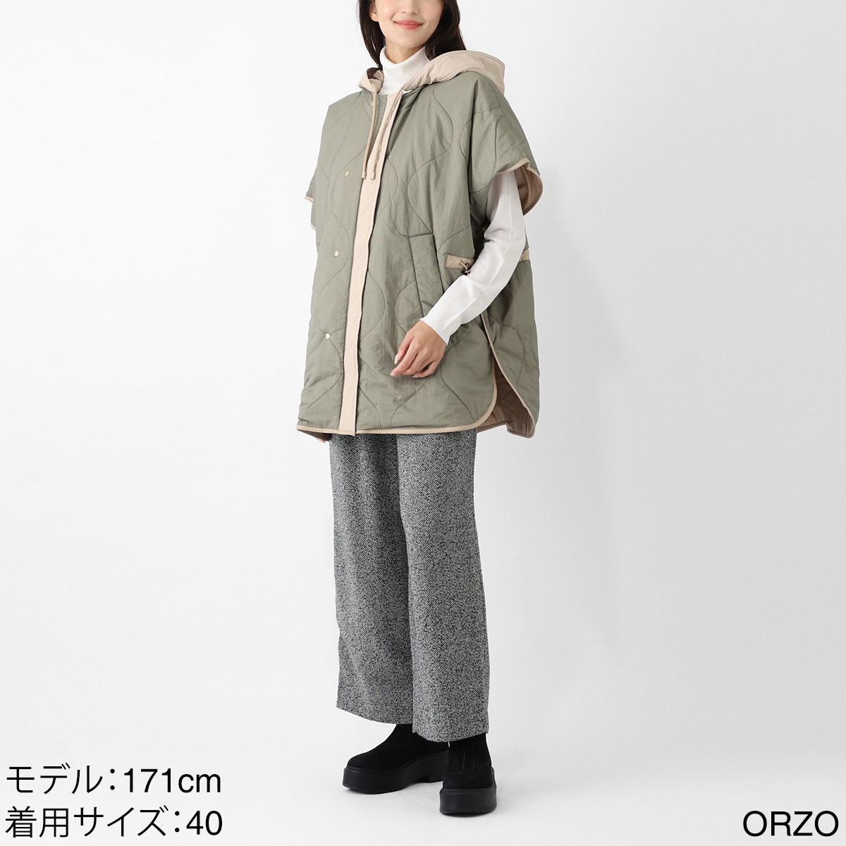 Weekend MaxMaraリバーシブルウールケープ WEEKEND Max Mara